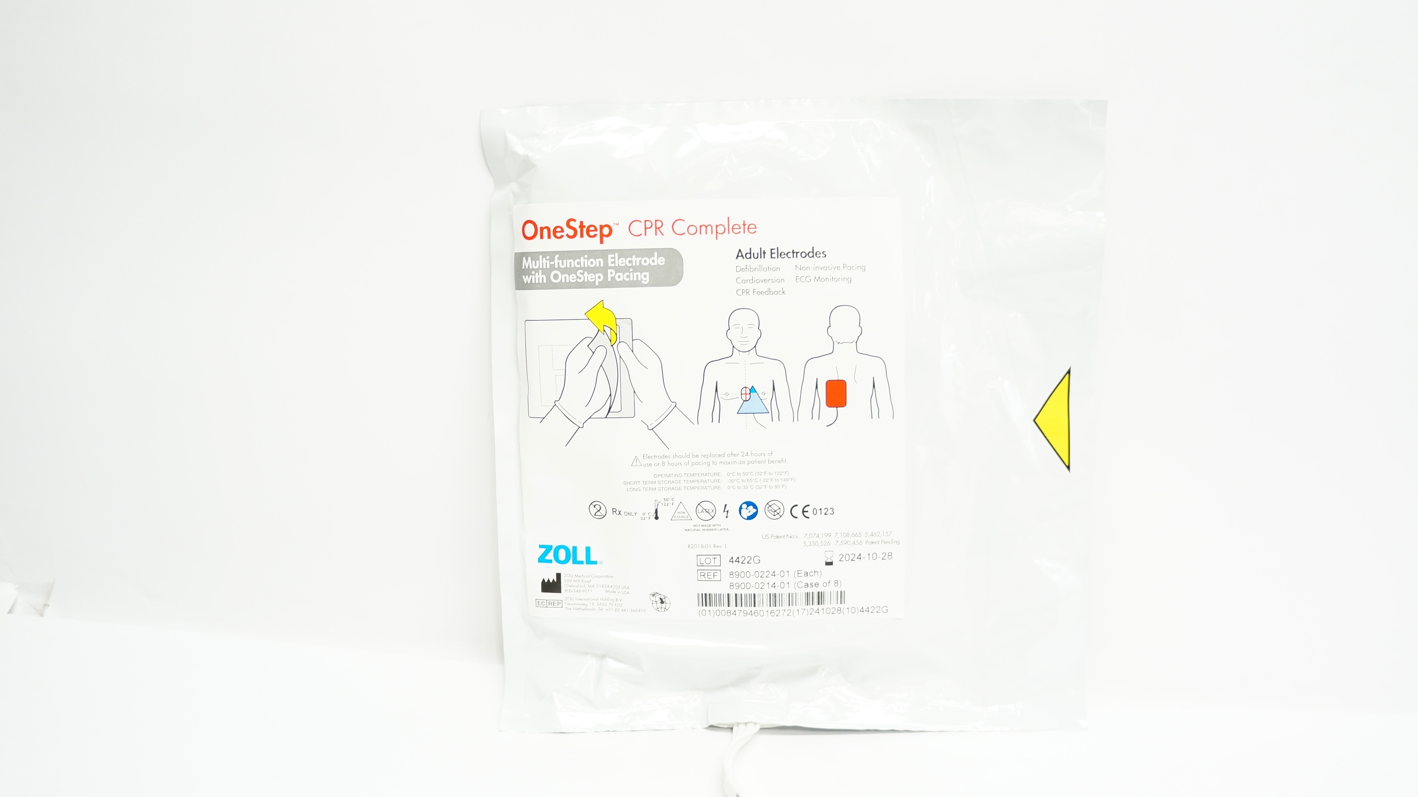 Zoll 8900-0224-01 OneStep CPR Complete Adult Multi-Function Electrodes