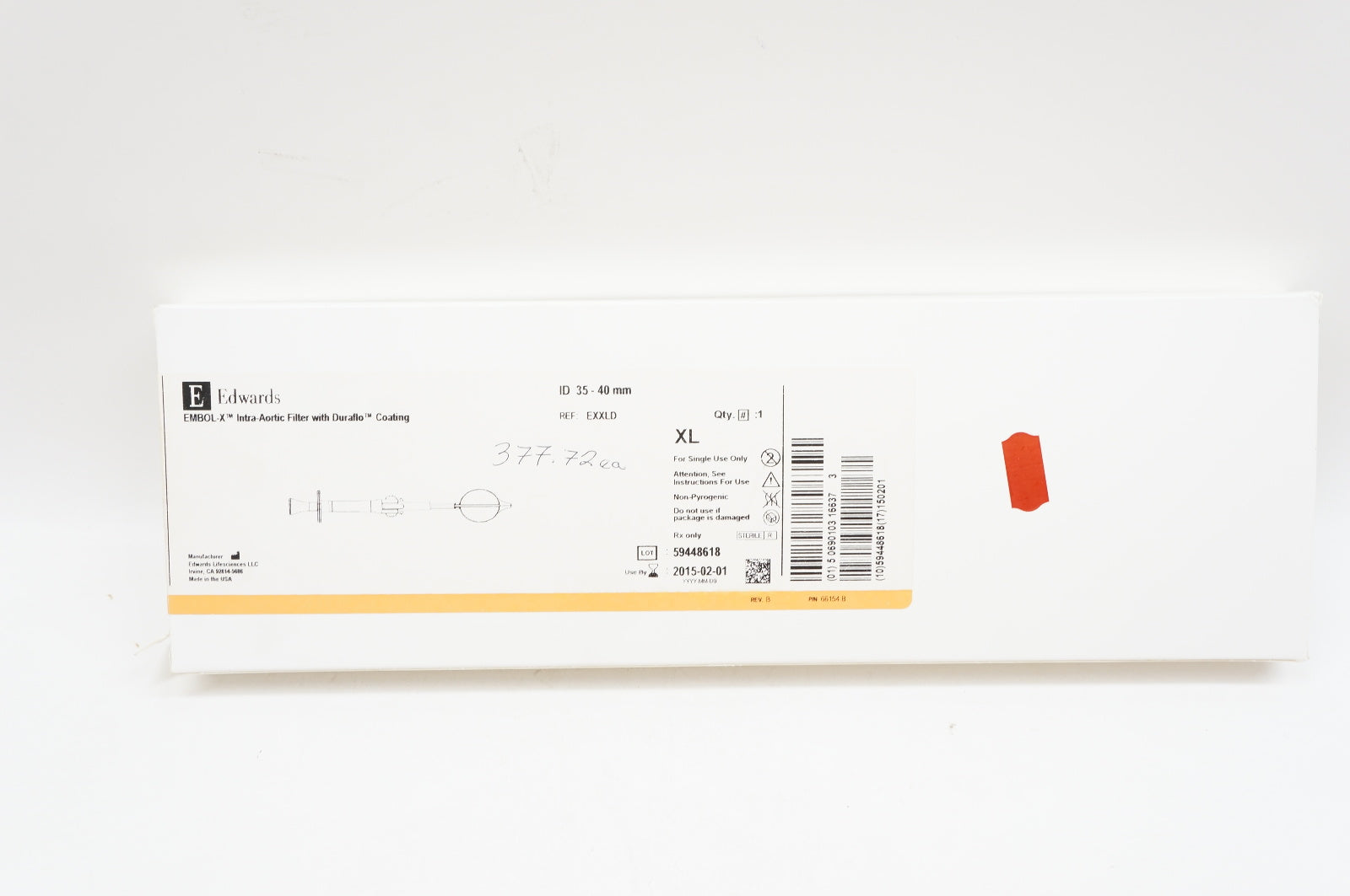 Edwards Lifesciences EXXLD EMBOL-X Intra-Aortic Filter with Duraflo 35-40mm (x)