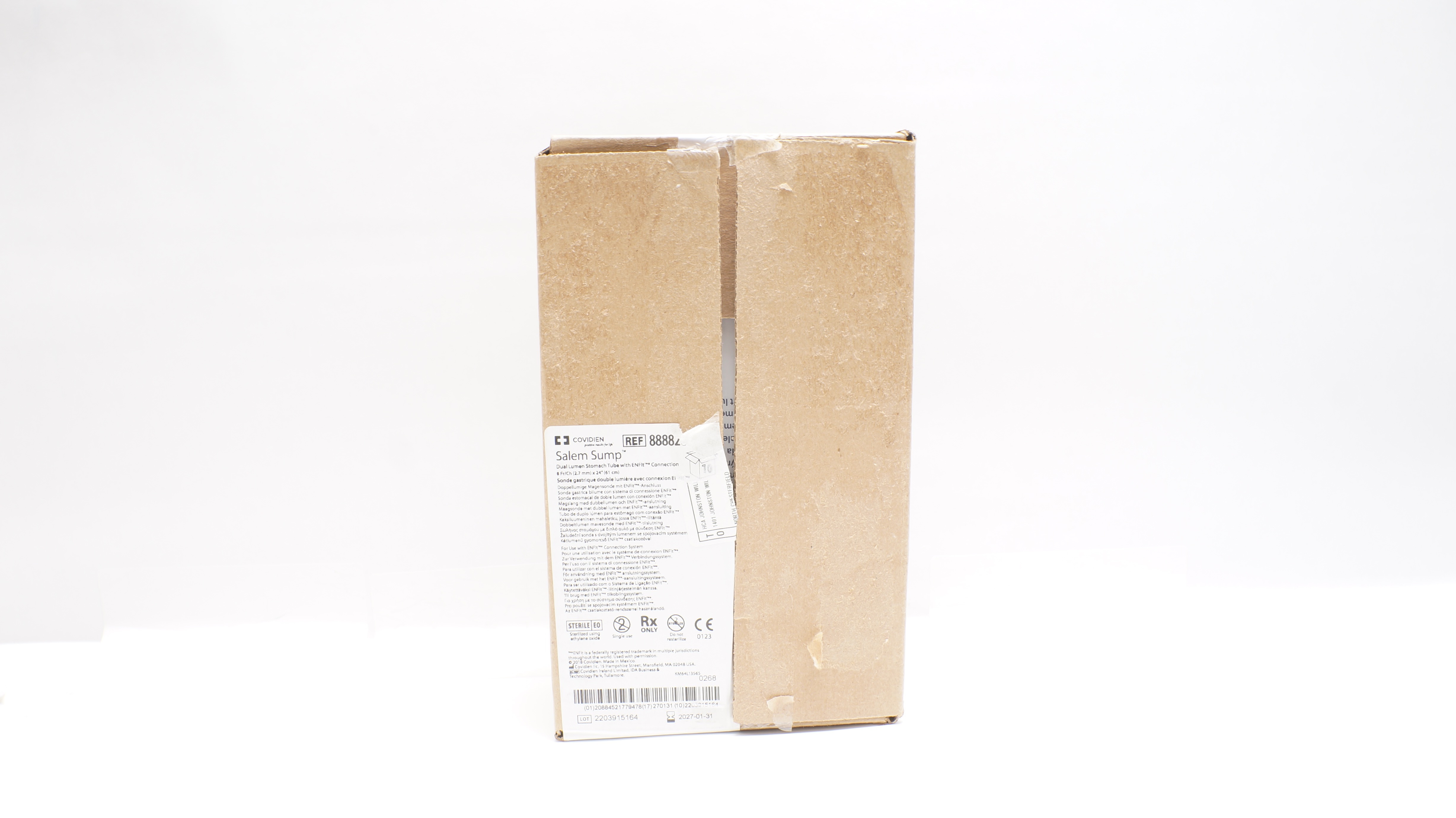 Covidien 8888268086E Salem Sump Double lumen Stomach Tube 8Fr - Case of 10