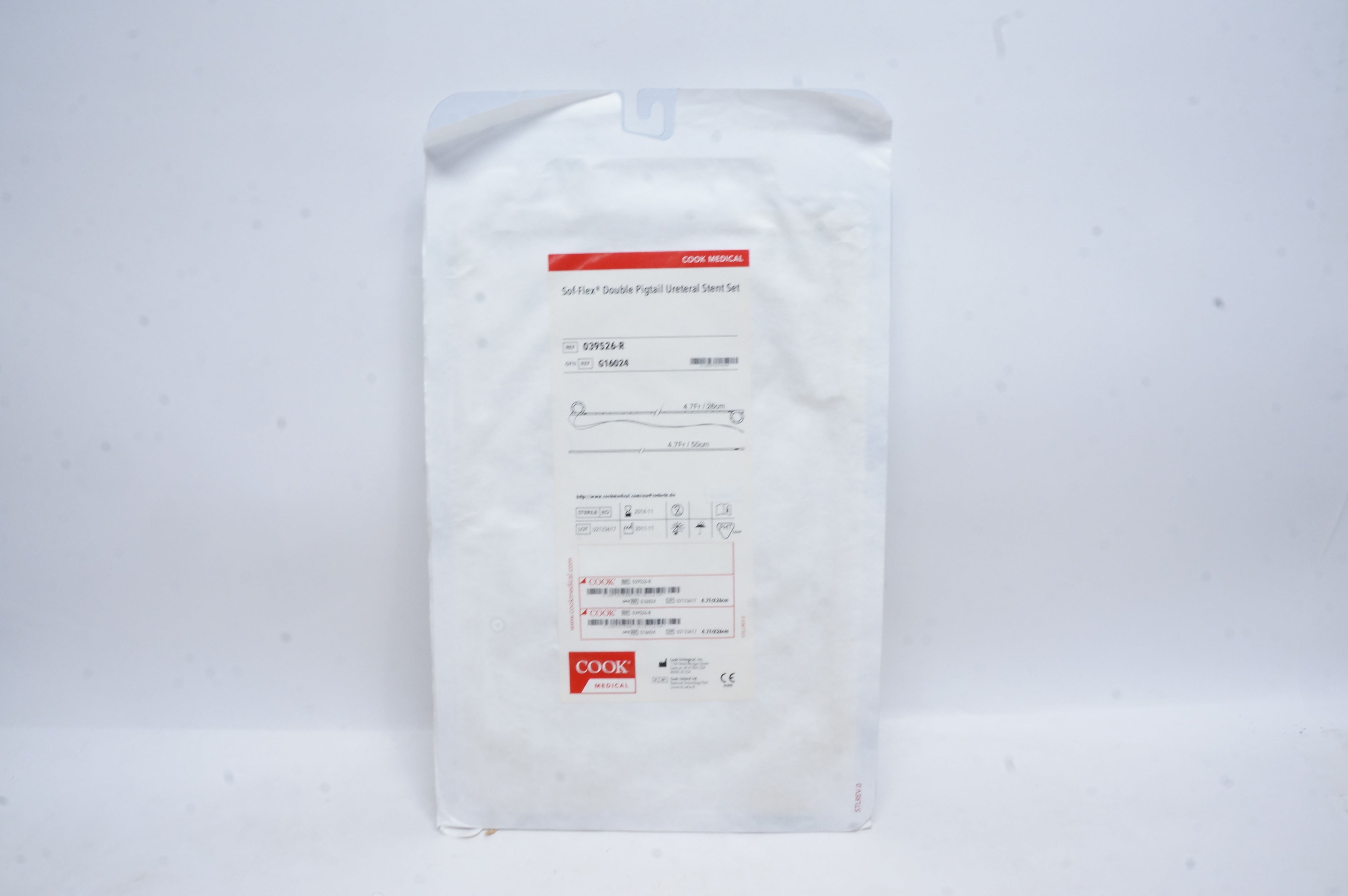 Cook Medical 039526-R Sof-Flex Double Pigtail Ureteral Stnt Set 4.7Fr. x 26cm(x)