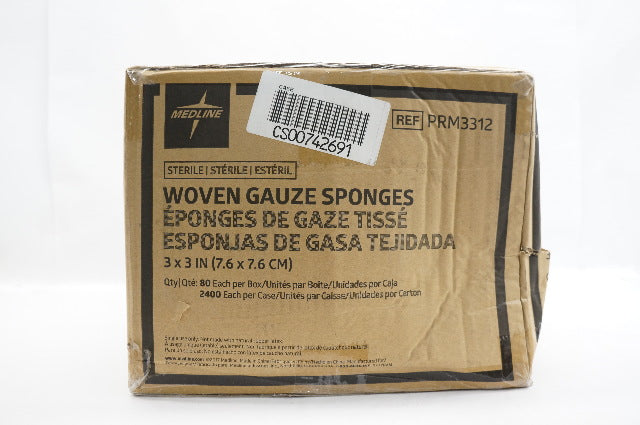 Medline PRM3312 Woven Gauze Sponges 3 x 3inch - Case of 2400