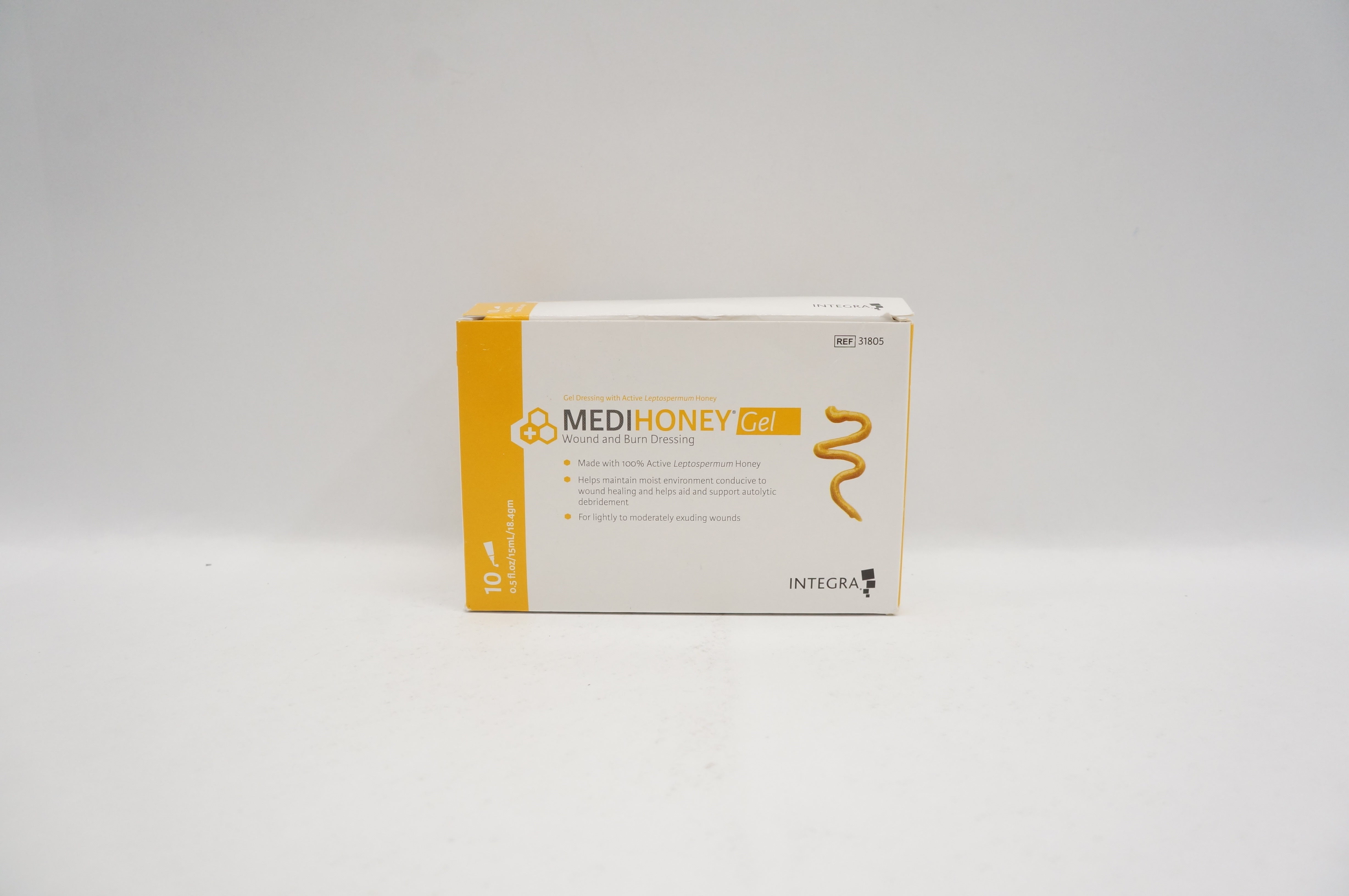 Derma Sciences 31805 Integra MediHoney Gel Wound&Burn Dressing - Box of 10 (x)
