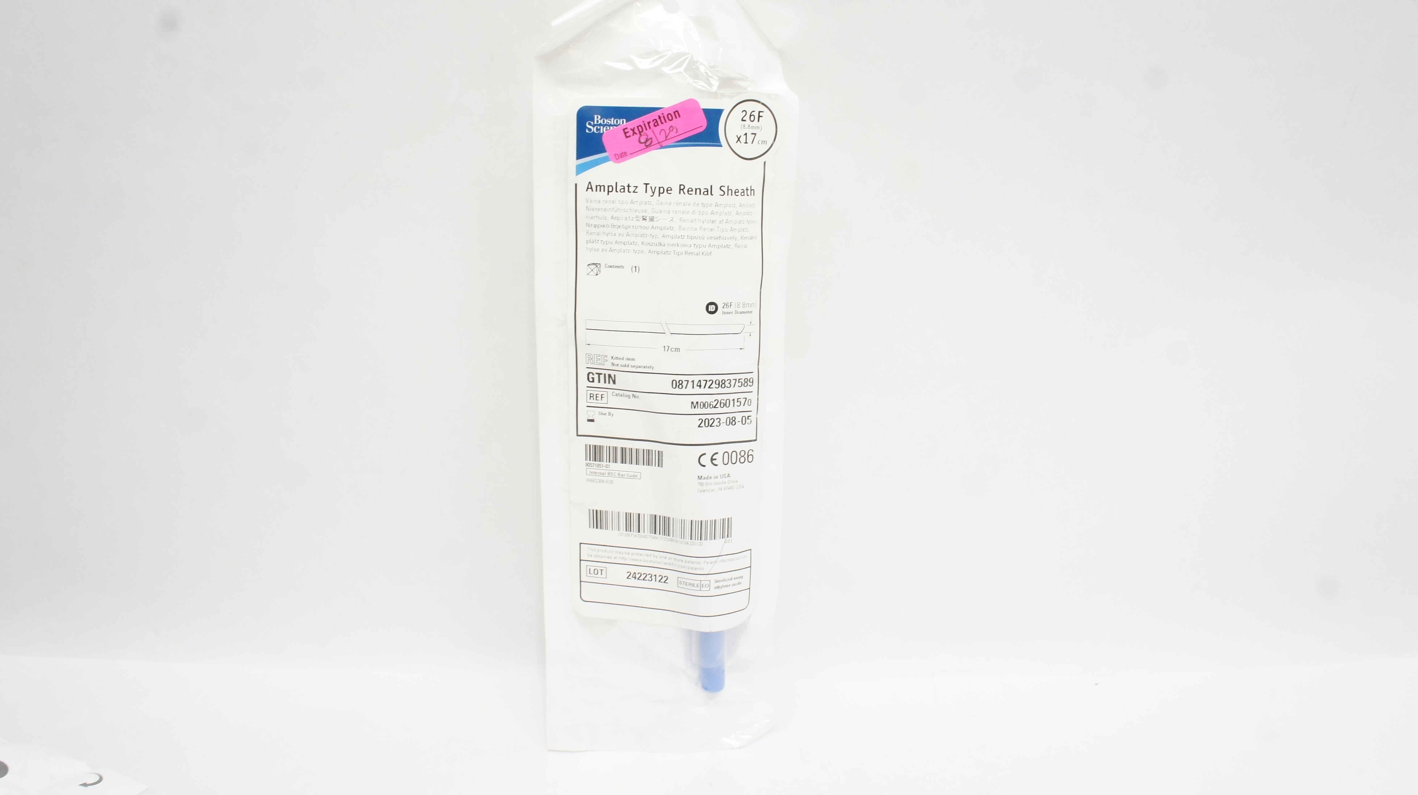 Boston Scientific M0062601570 Amplatz Type Renal Sheath 26F x 17cm (x)