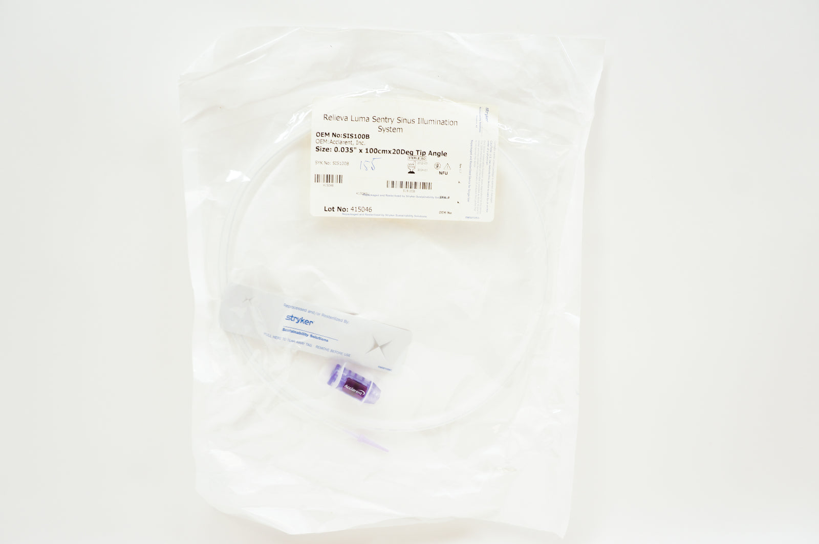 Acclarent SIS100B Relieva Luma Sentry Sinus Illumination System 0.035inchx100cm