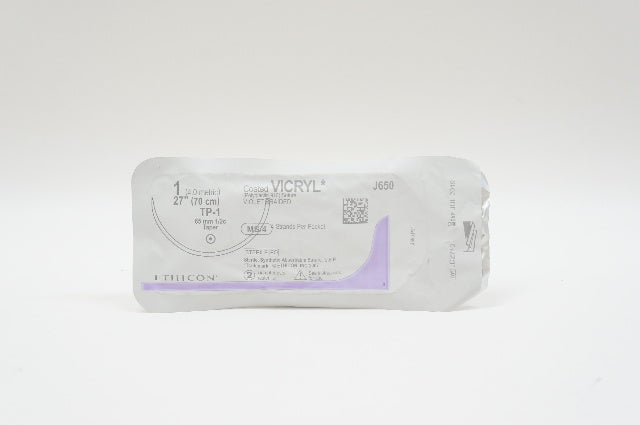 Ethicon J650 1 VICRYL, TP-1, 65mm 1/2c Taper, 27inch (x)