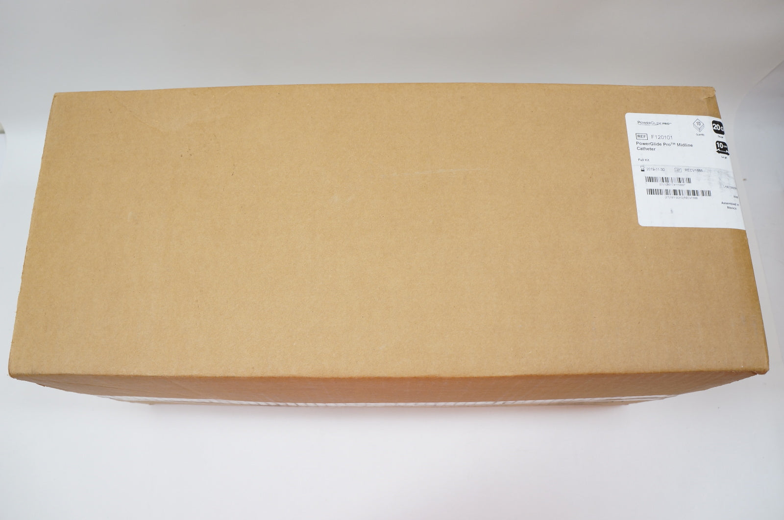 Bard F120101 PowderGlide Pro Midline Cath. 20G x 10cm (x) - Box of 10