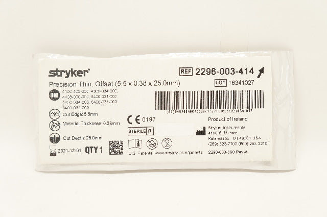 Stryker 2296-003-414 Precision Thin Offset 5.5 x 0.38 x 25.0mm (x)