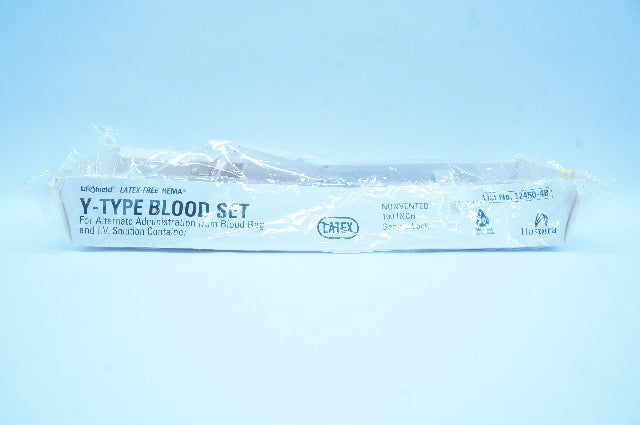 Hospira 12450-48 LifeShield LF HEMA Y-Type Blood Set Nonvented 100inch