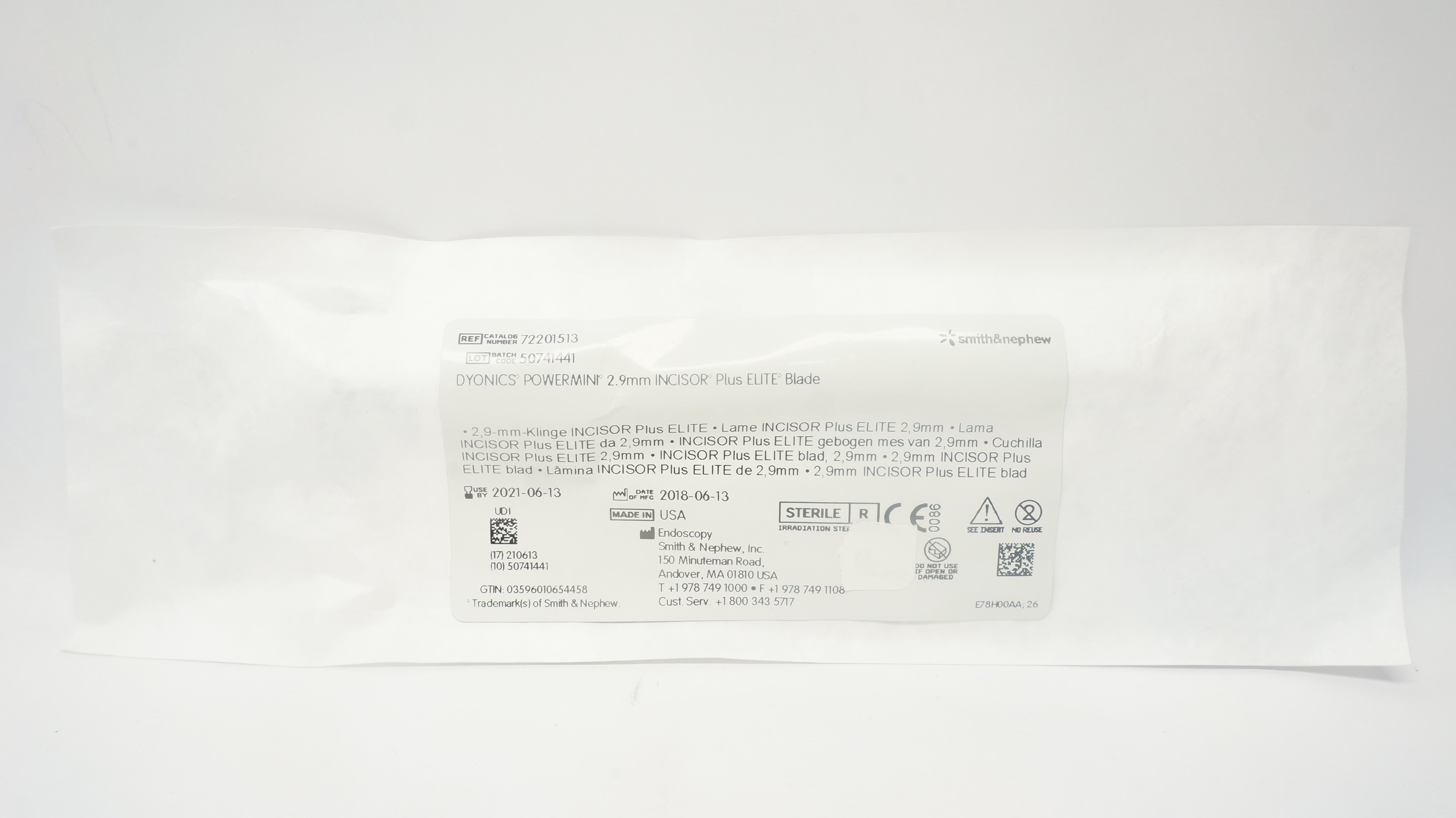 Smith&Nephew 72201513 Dyonics Endoscopic Surgery Blade 2.9mm (x)