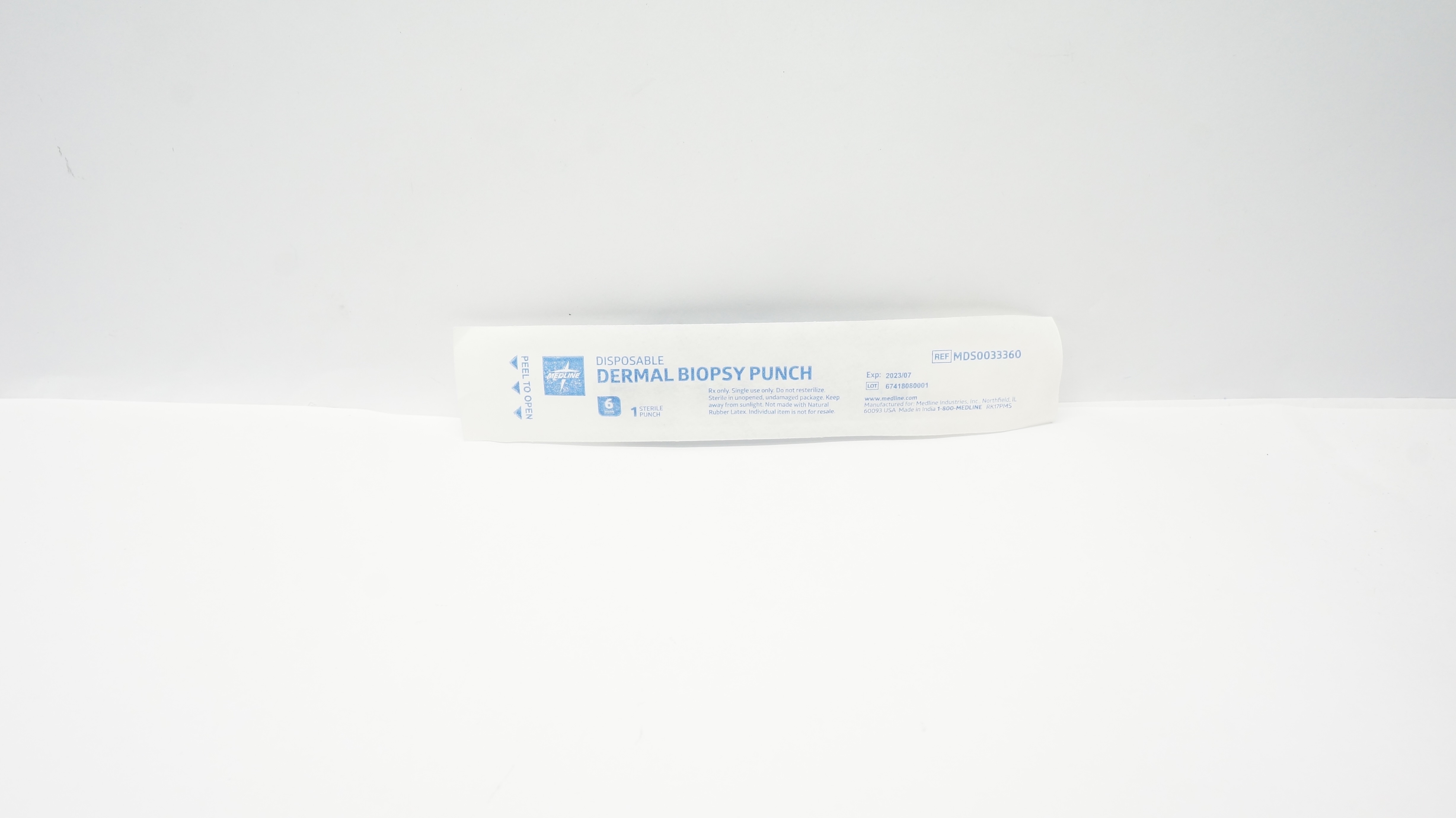 Medline MDS0033360 Disposable Dermal Biopsy Punch 6mm (x)