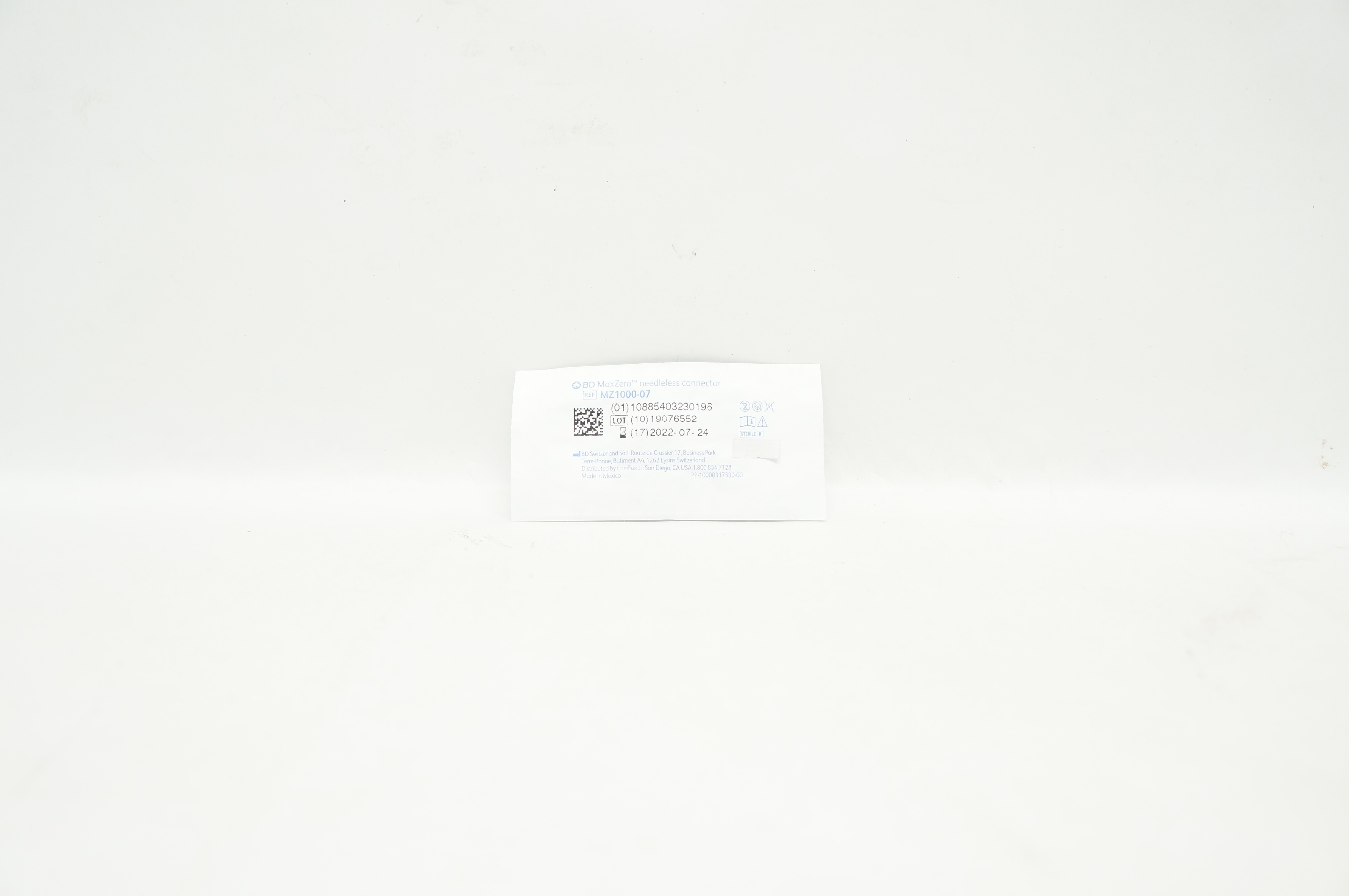 BD MZ1000-07 MaxZero Needleless Connector