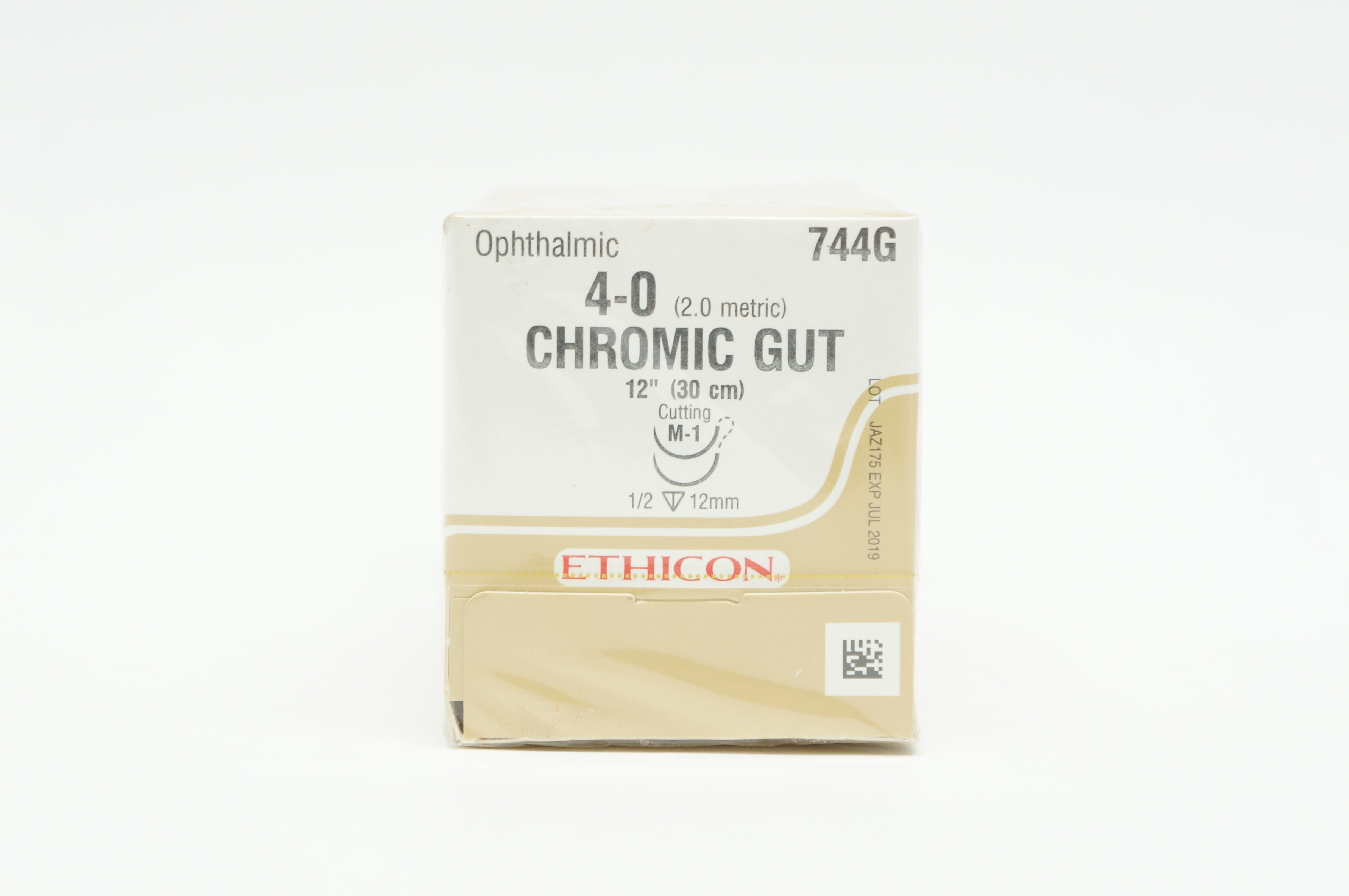 Ethicon 744G 4-0 Chromic Gut 12inch Cutting M-1 1/2,12mm (x) - Box of 12