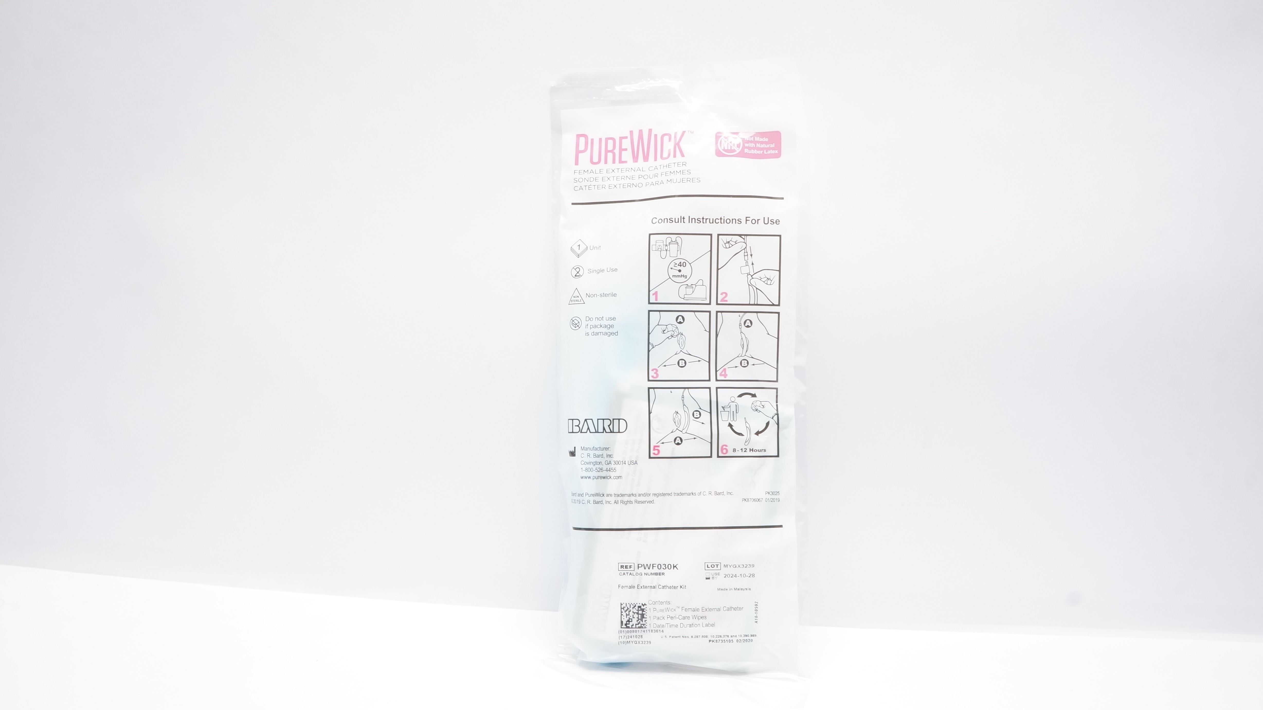 Bard PWF030K PureWick Female External Cath. Kit (x)