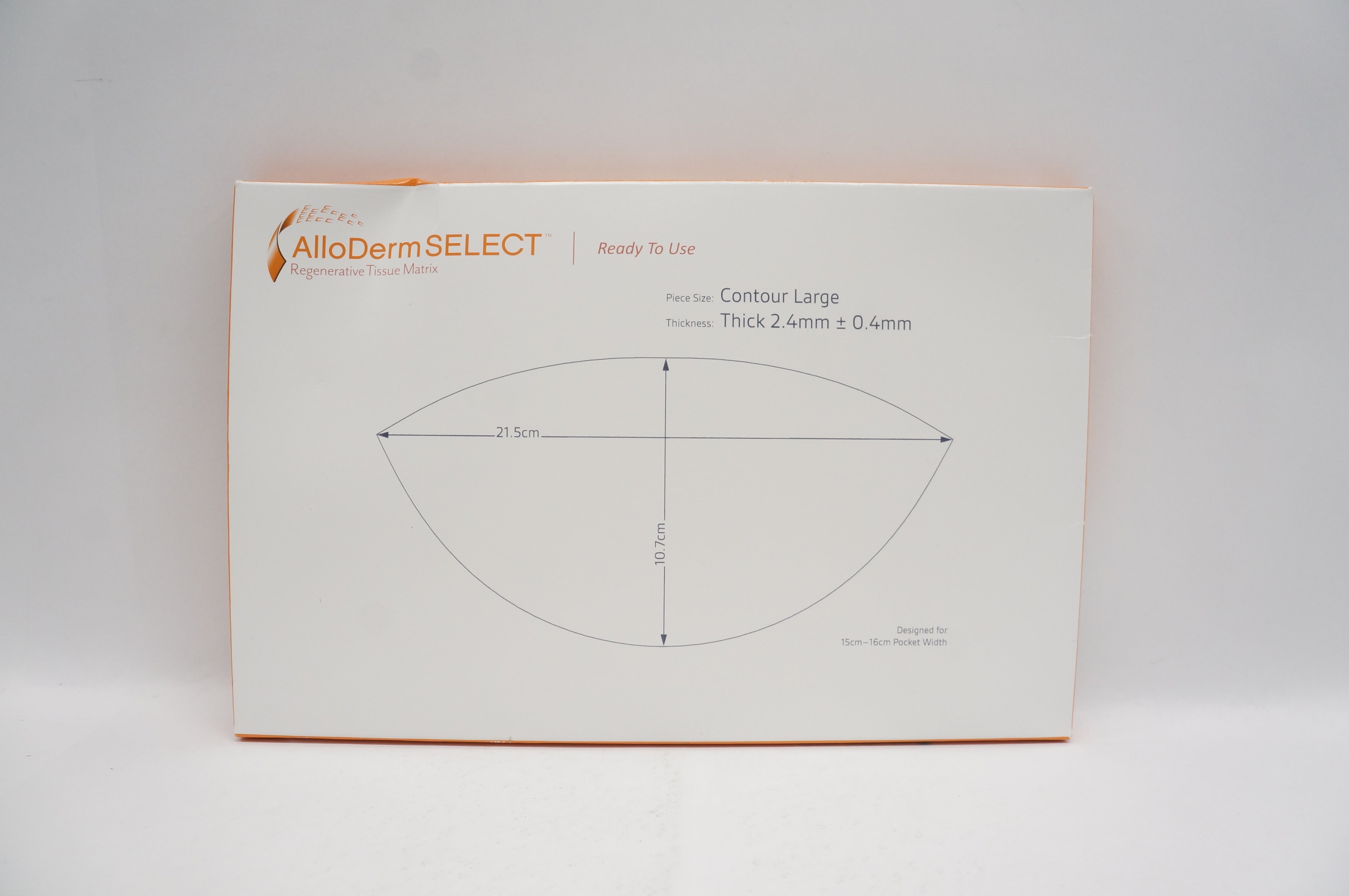 Allergan CL1519 AlloDerm Select Regenerative Tissue Matrix 2.4mm ± 0.4mm (x)