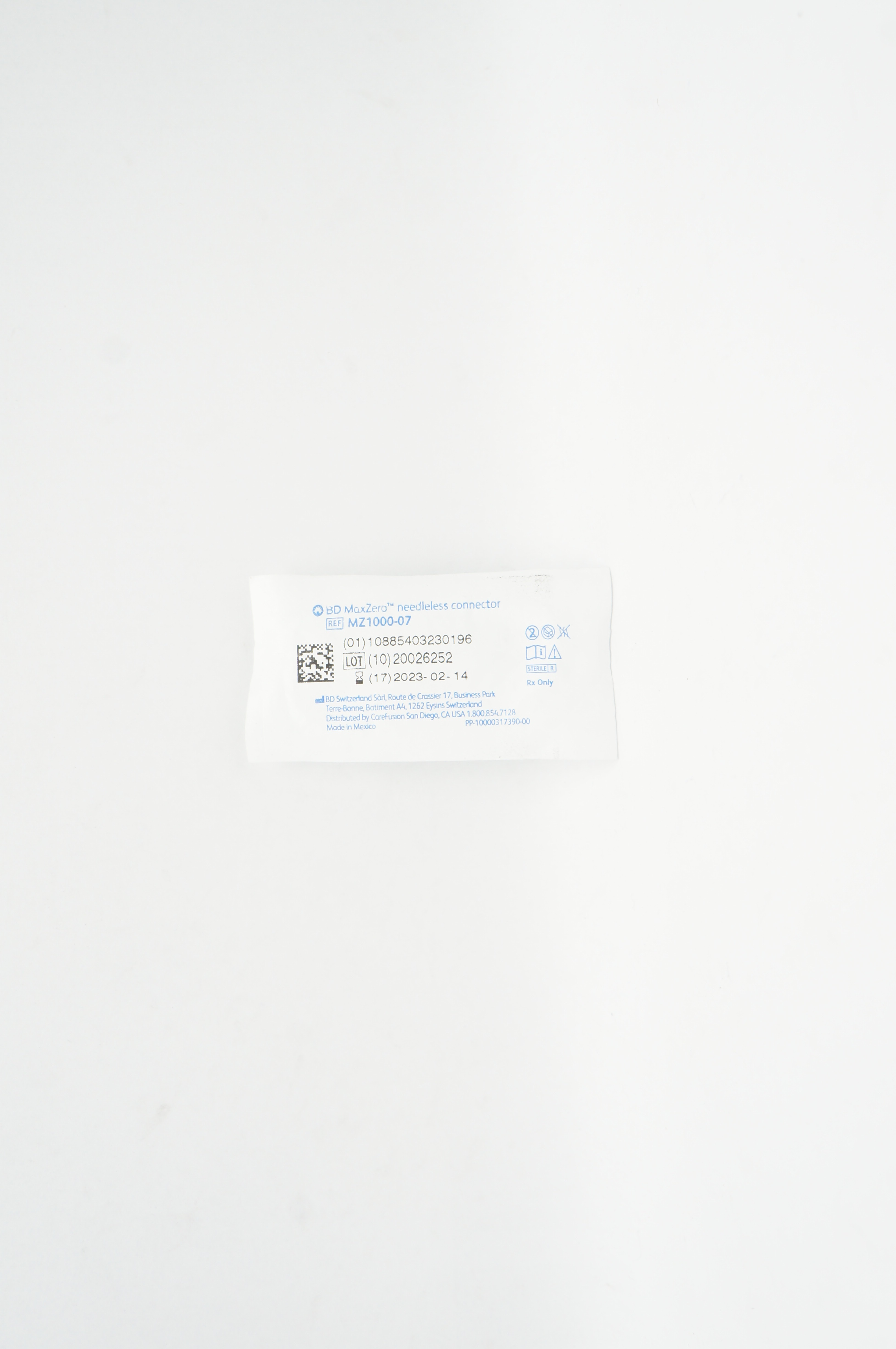 BD MZ1000-07 MaxZero Ndleless Connector