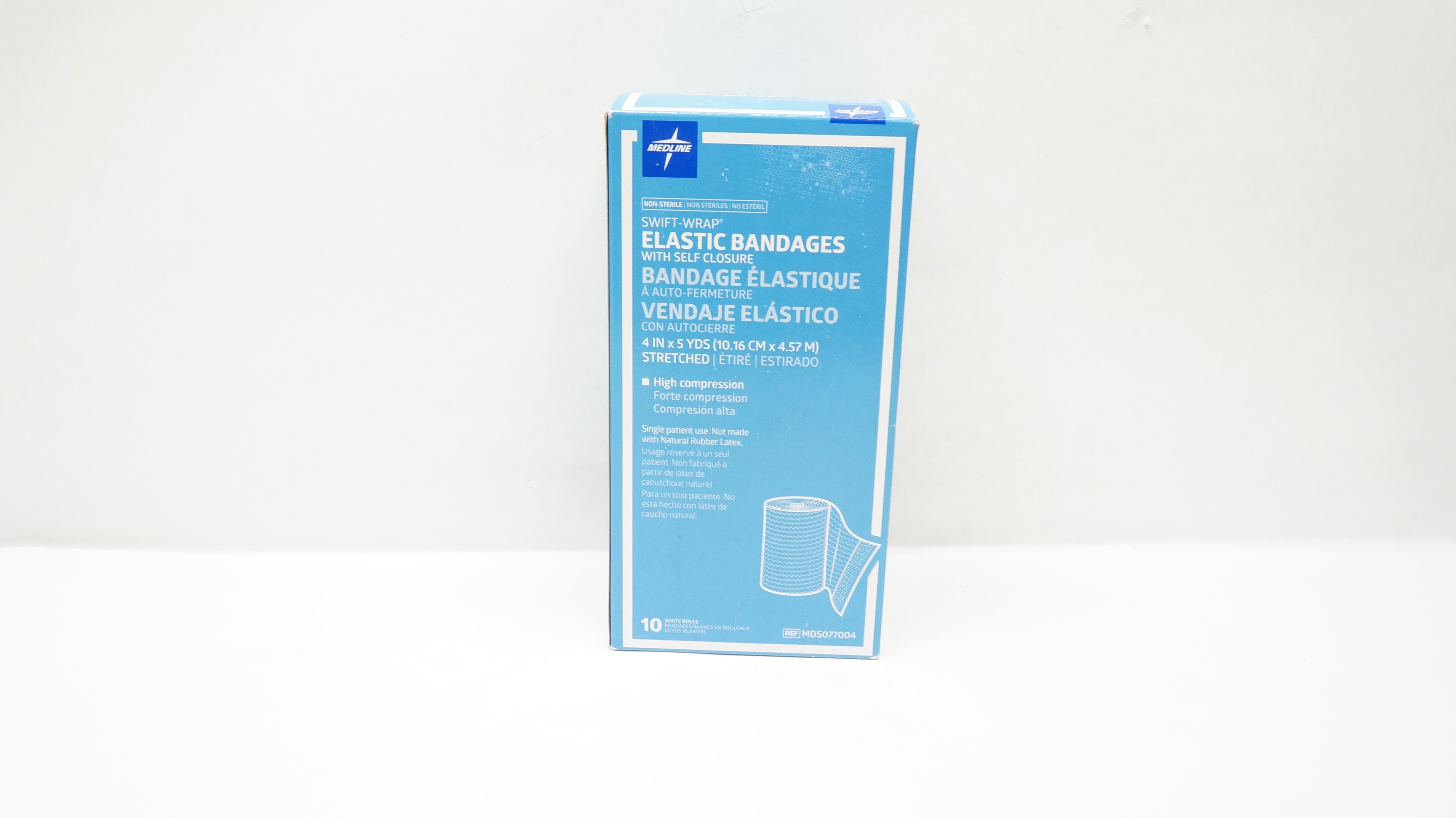 Medline MDS077004 Swift-Wrap Elastic Bandages 4inch x 5yds - Box of 10
