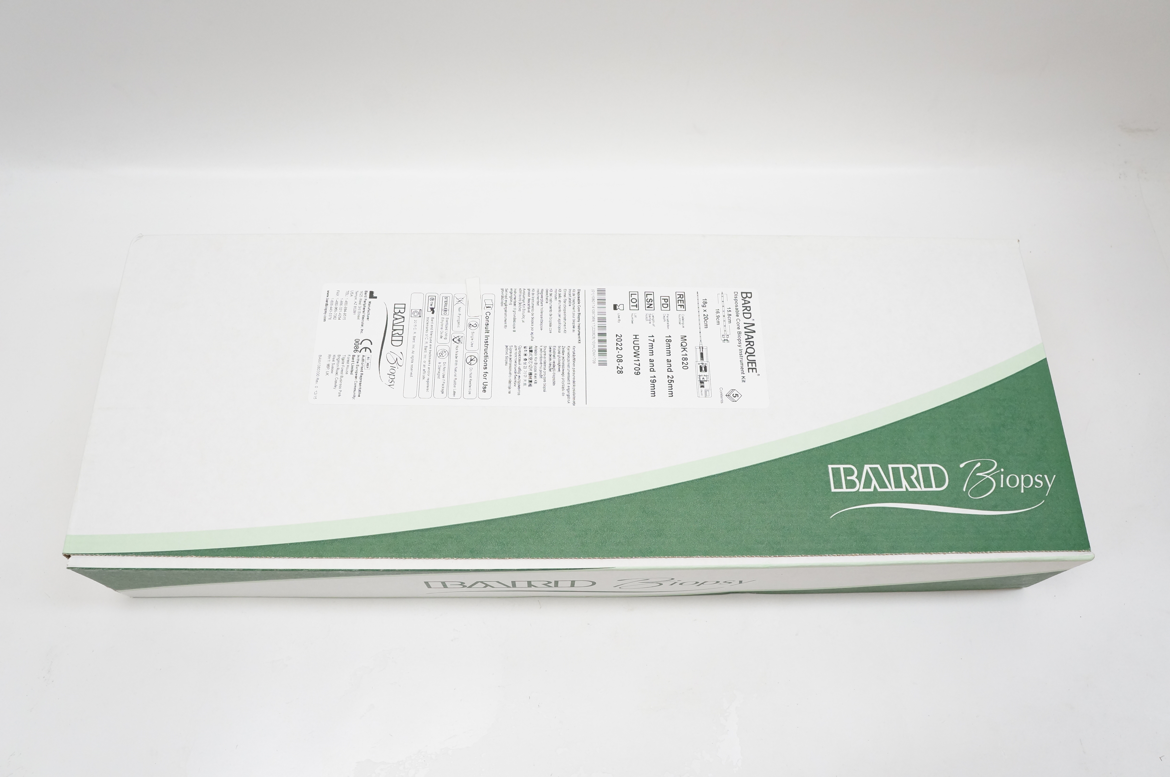 Bard MQK1820 Marquee Disposable Core Biopsy Instrument Kit 18Gx 20cm(x)-Box of 5