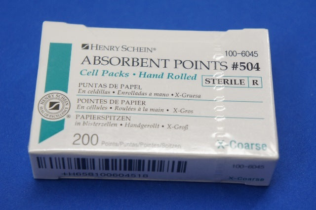 Henry Schein 100-6045 Absorbent Points Cell Packs X-Coarse ~ 200 points