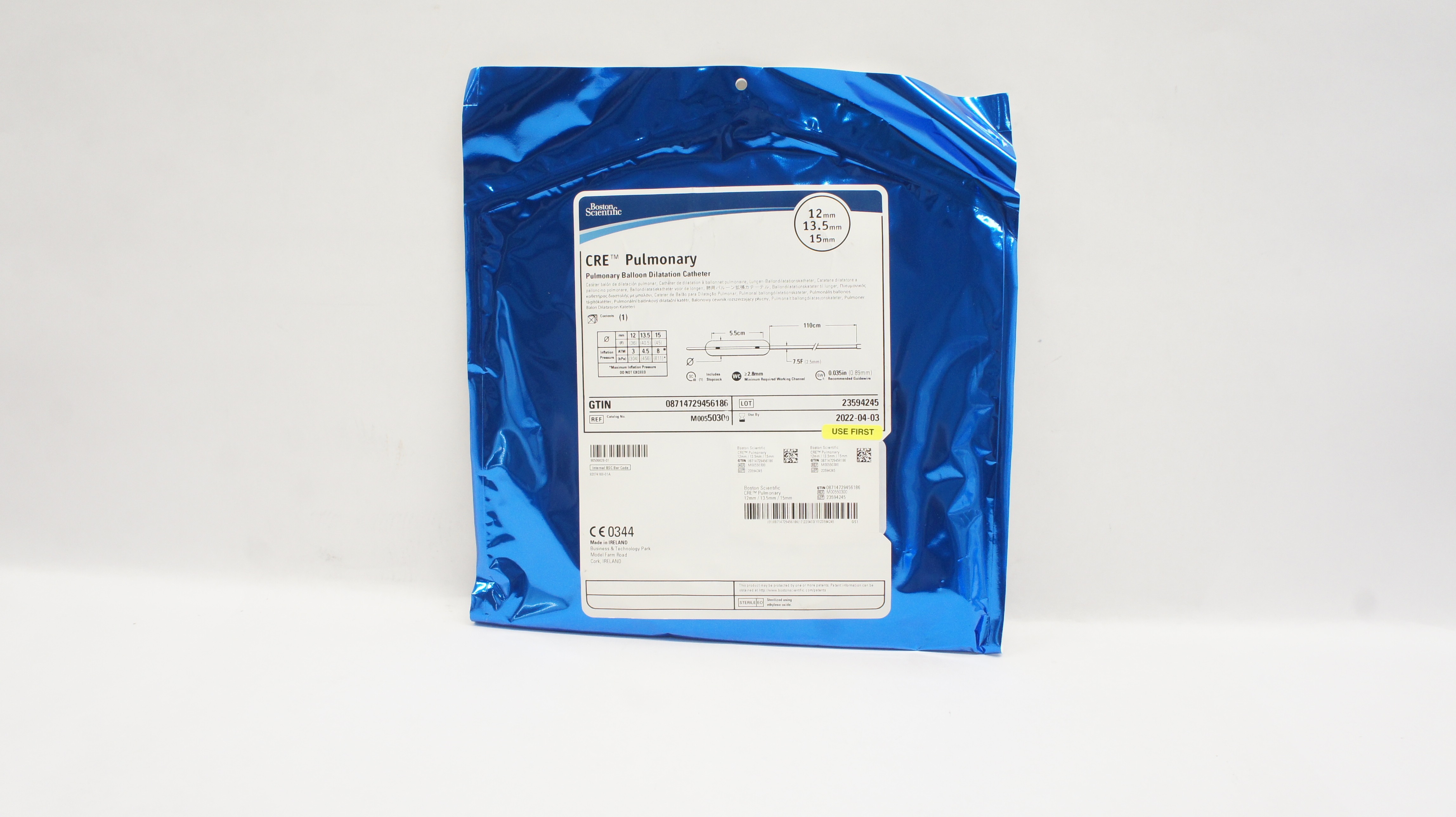 Boston Scientific 5030 CRE Pulmonary Balloon Dilation Cath. 12 x 13.5 x 15mm (x)