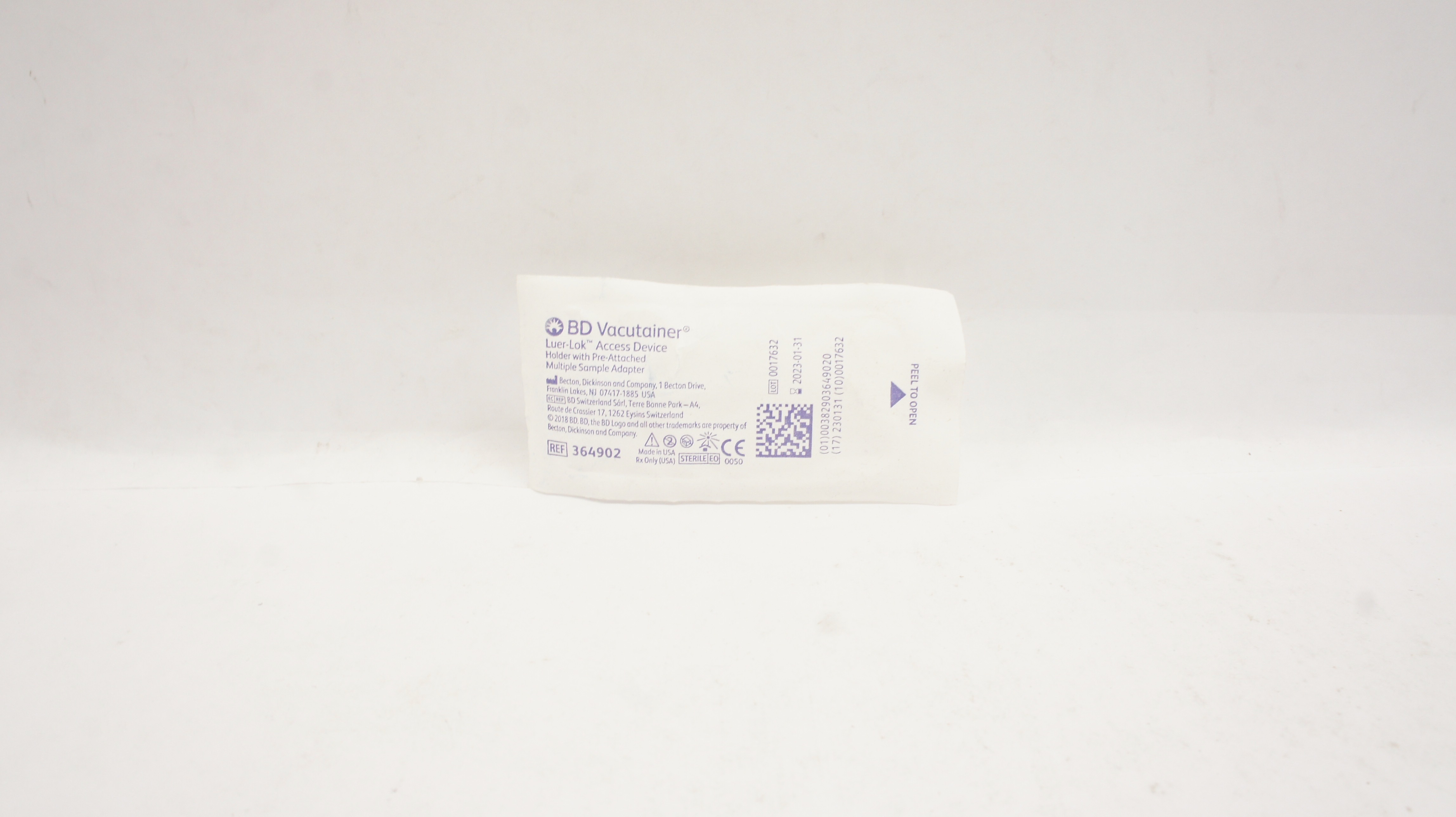 BD 364902 Vacutainer Luer-Lok Access Device Holder with Multiple Sample Adapter