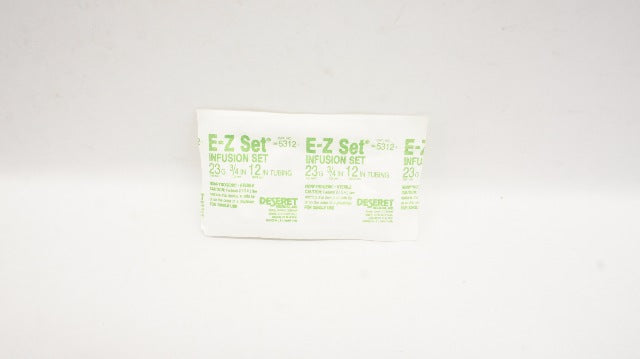 Deseret Medical 5312 E-Z Set Infusion Set 23G 3/4inch 12inch Tubing