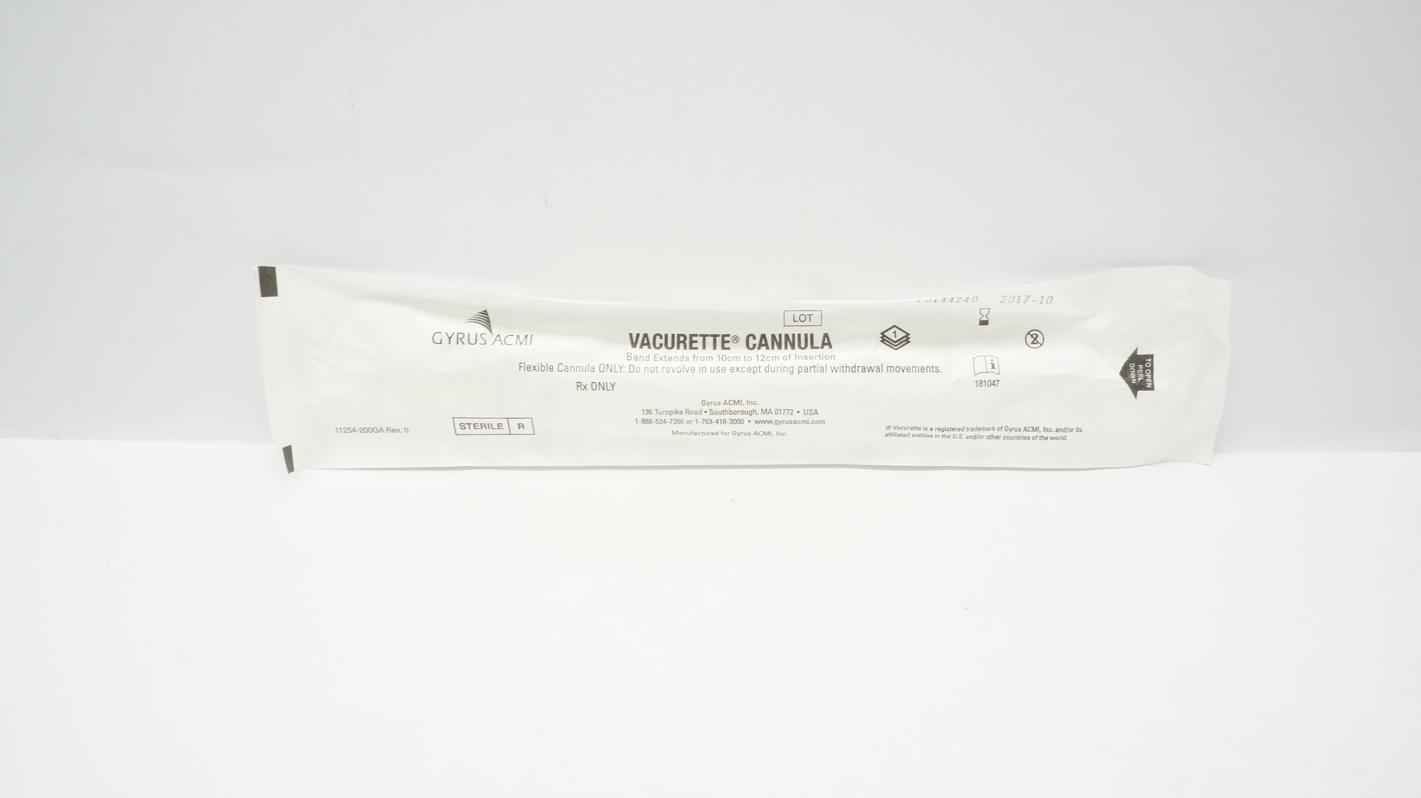 Gyrus ACMI 21852 Vacurette Cannula Straight Rigid OD 7mm