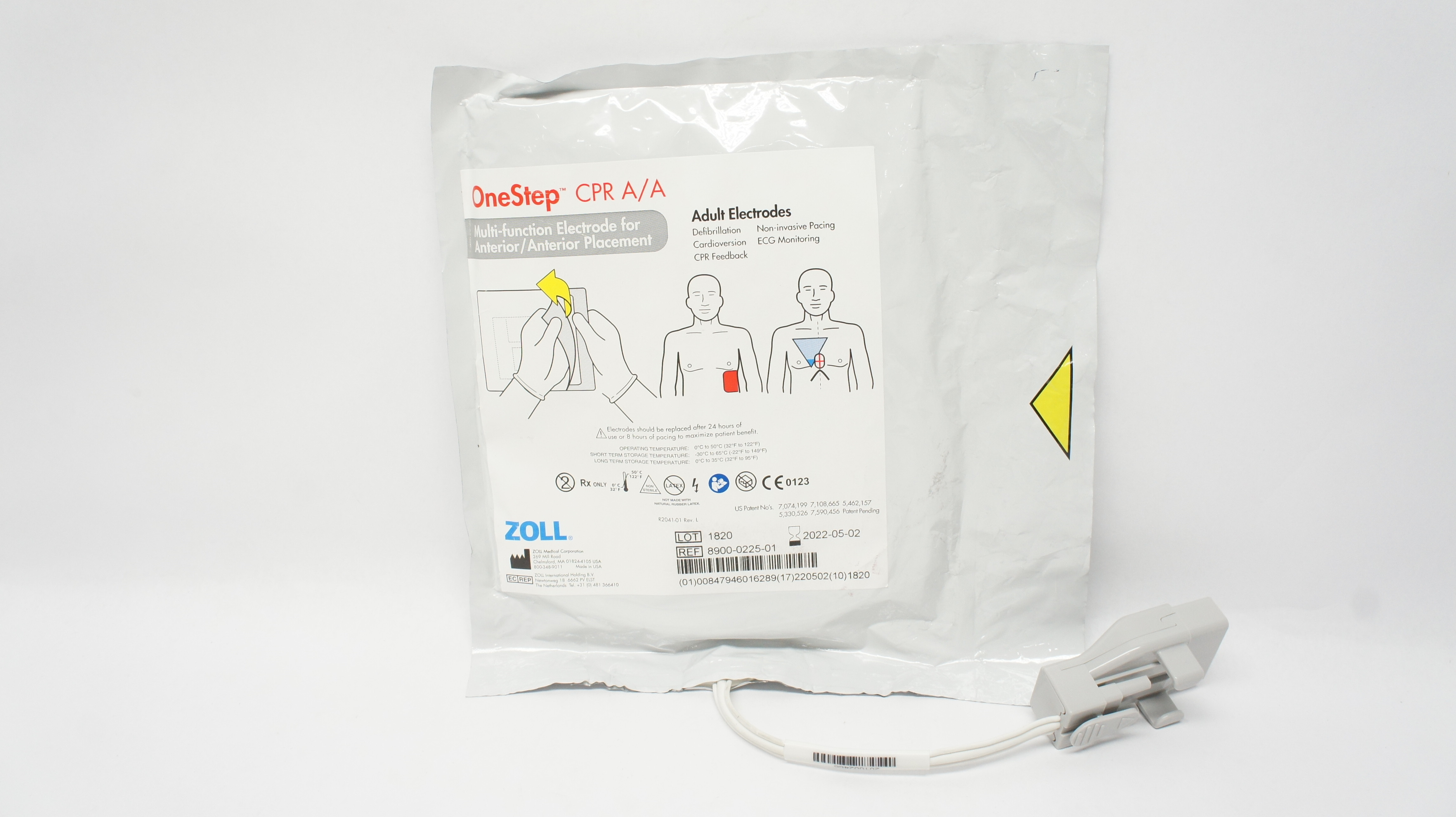 Zoll 8900-0225-01 OneStep CPR A/A Multi-Function Adult Electrodes (x)