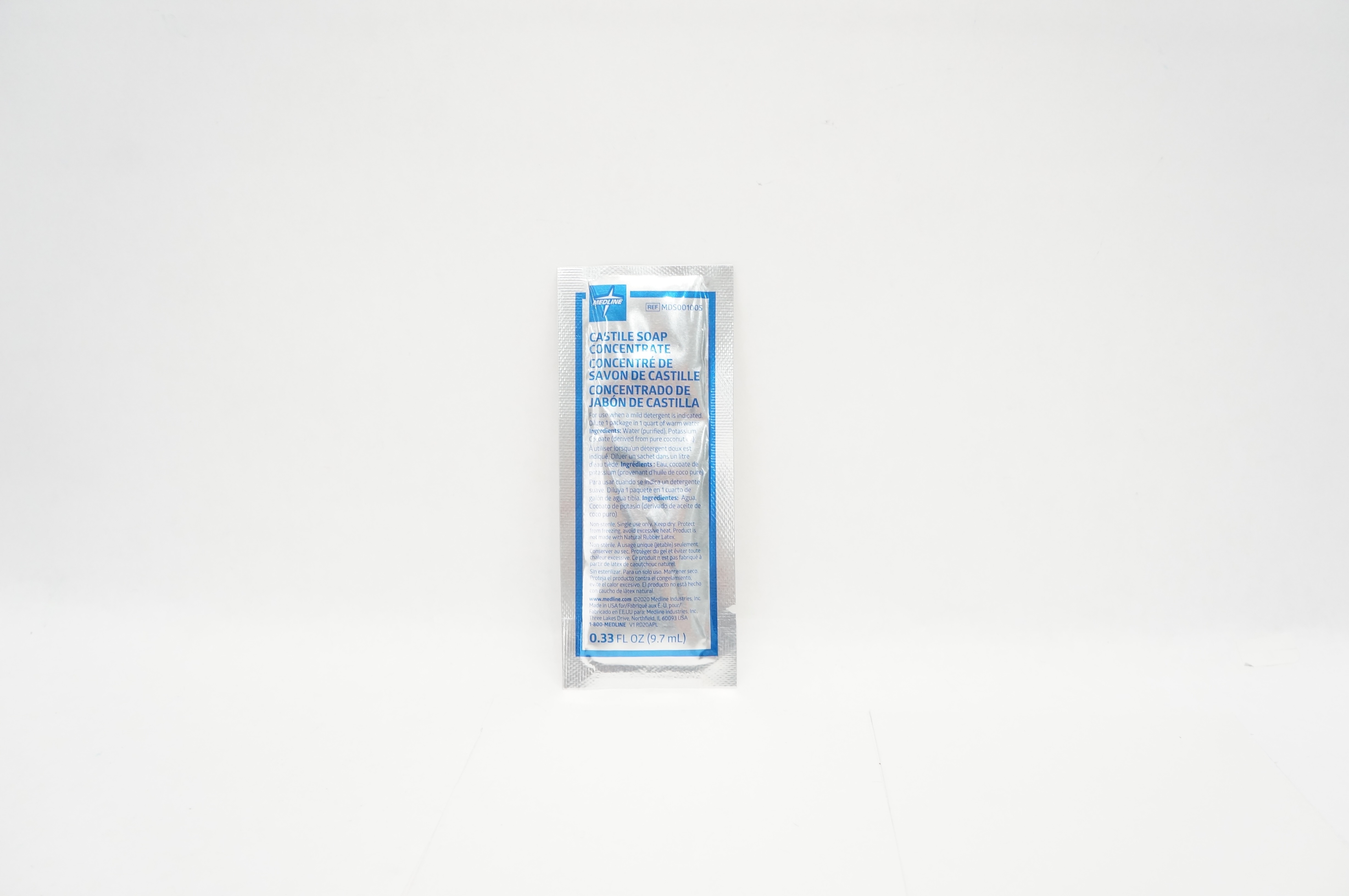 Medline MDS001005 Castile Soap Concentrate 0.33 fl. oz.