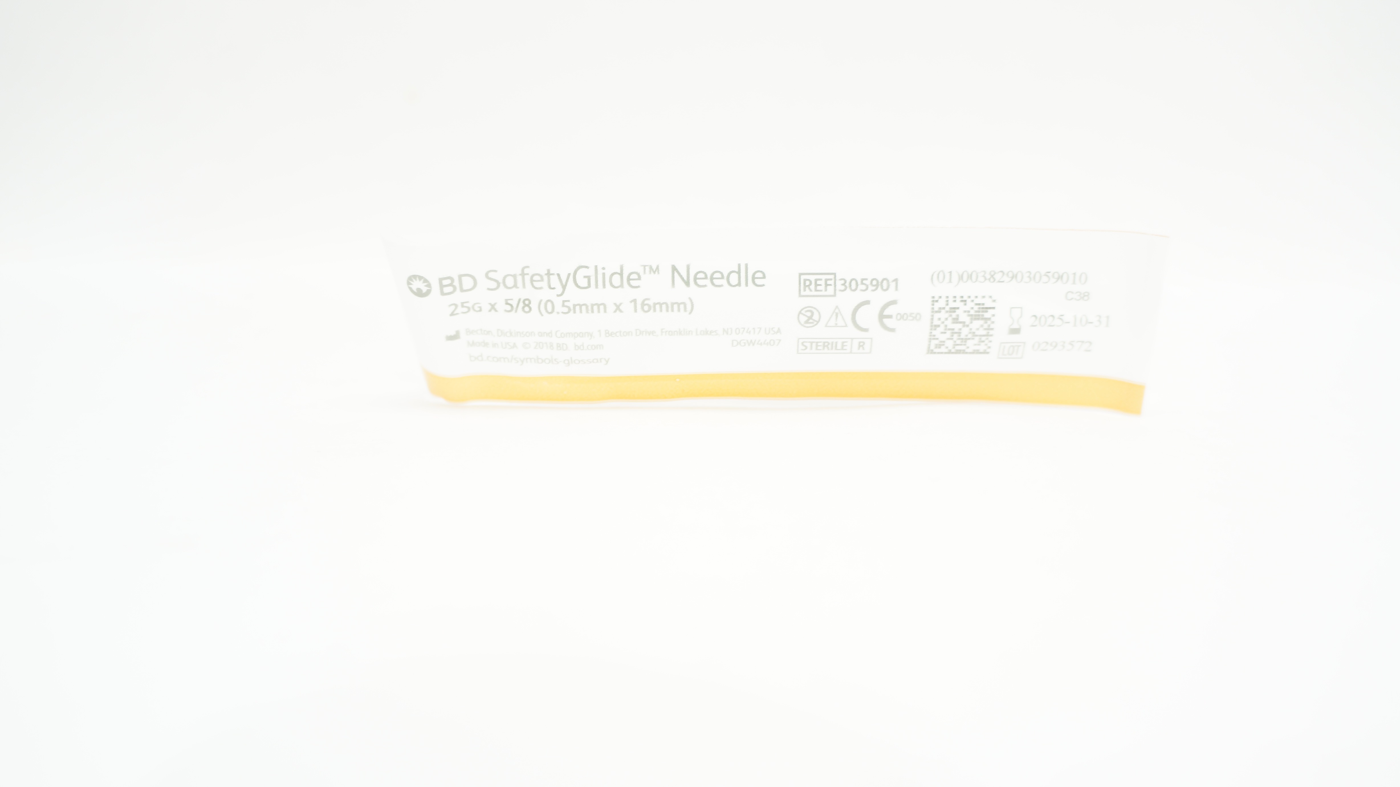 BD 305901 SafetyGlide  Ndle 25G x 5/8 inch