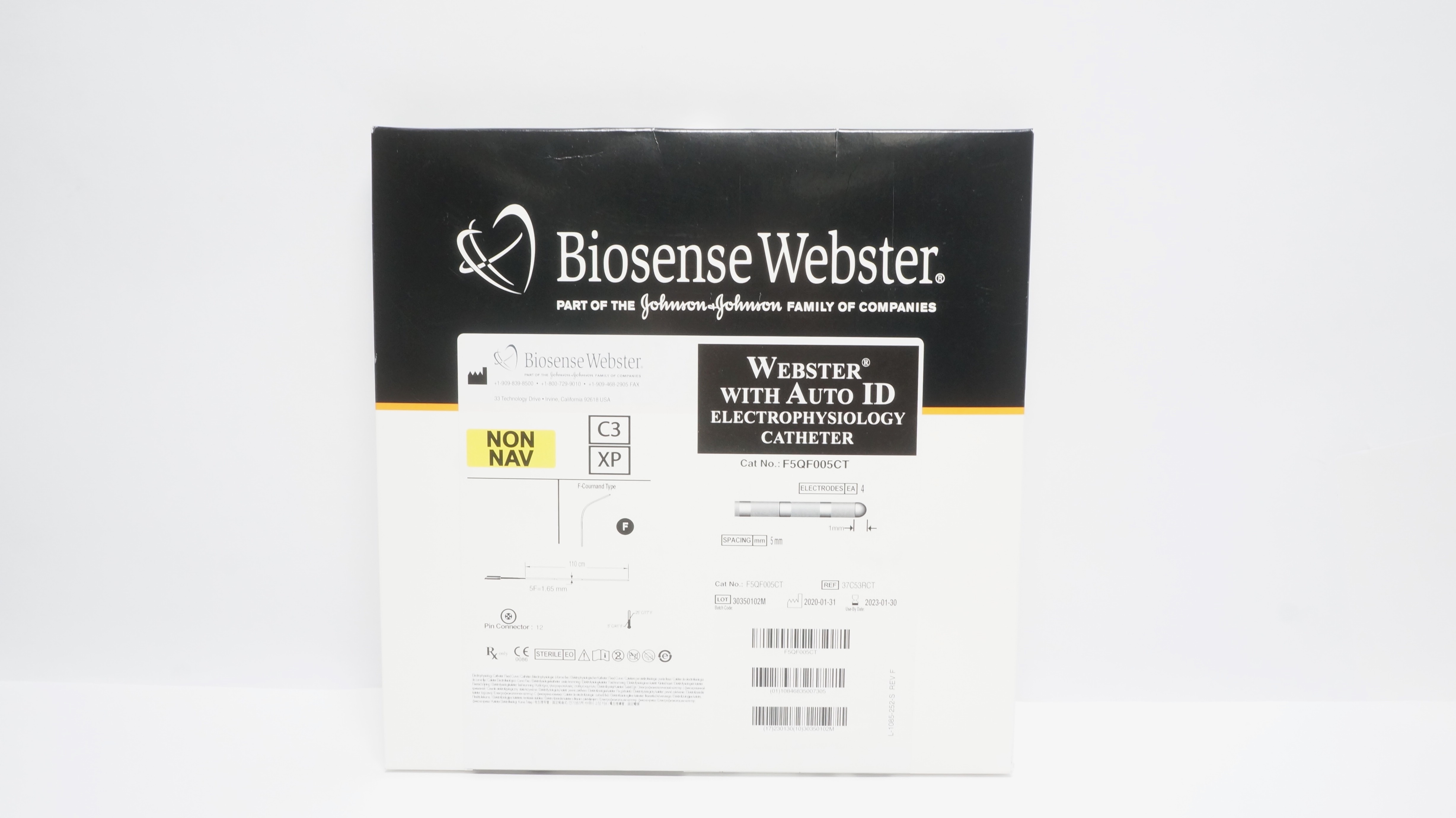 Biosense Webster F5QF005CT W/Auto ID Electrophysiology Cath. 5F  (x)