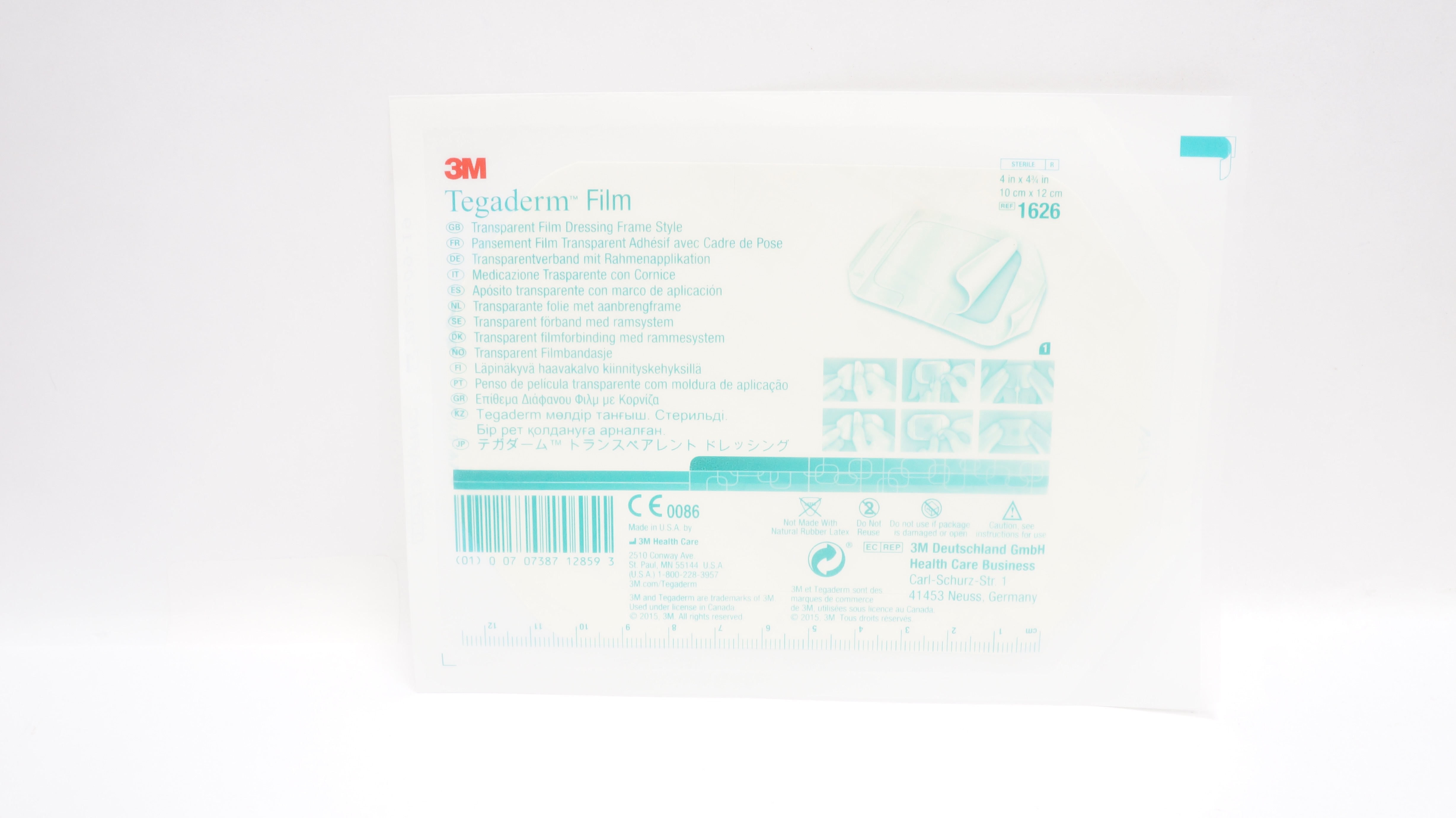3M 1626 Tegaderm Transparent Film Dressing Frame Style 4inch x 4-3/4inch (x)
