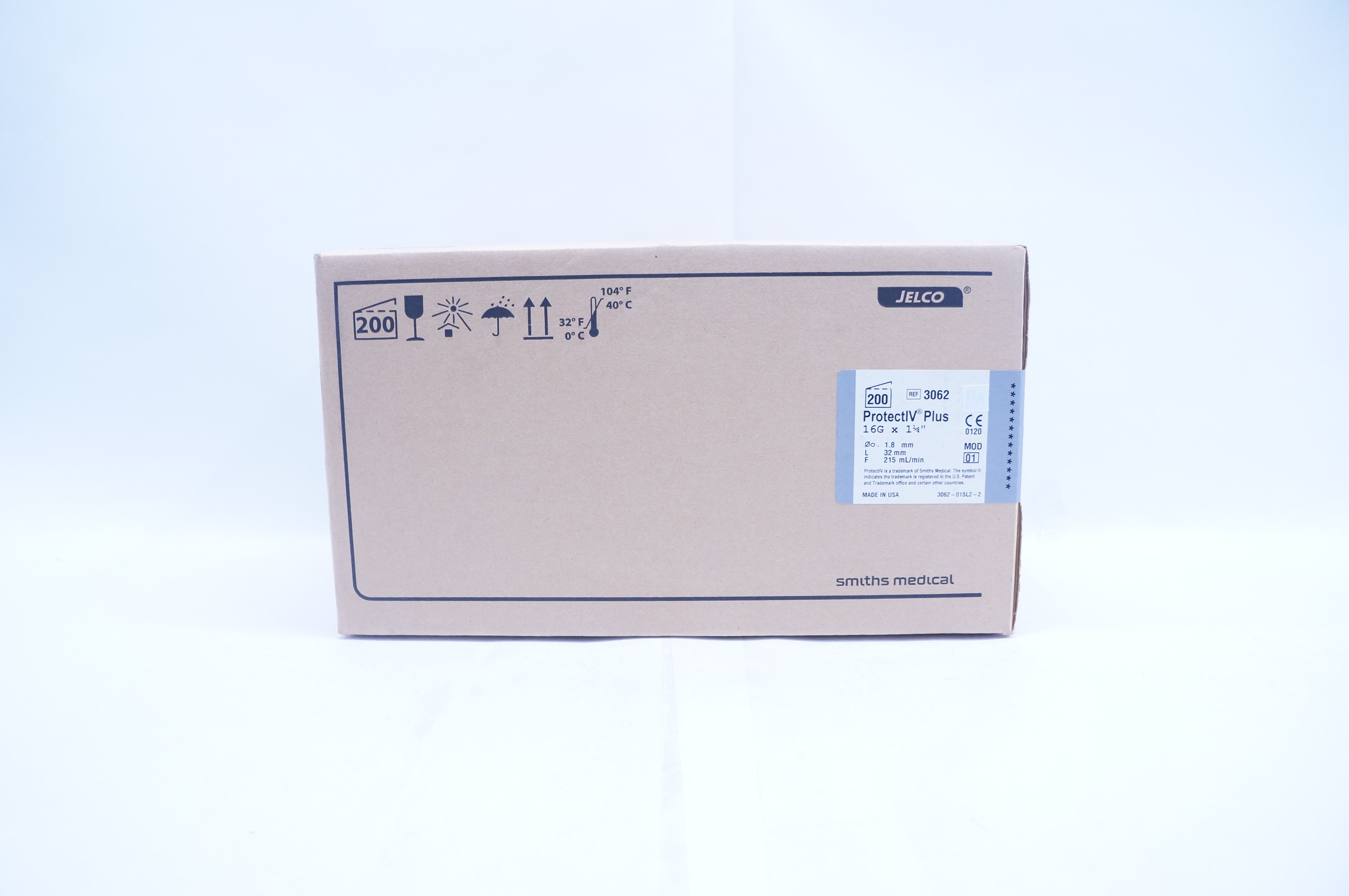 Smiths Medical 3062 ProtectIV Plus 16G x 1-1/4inch 1.8 x 32mm (x) - Case of 200