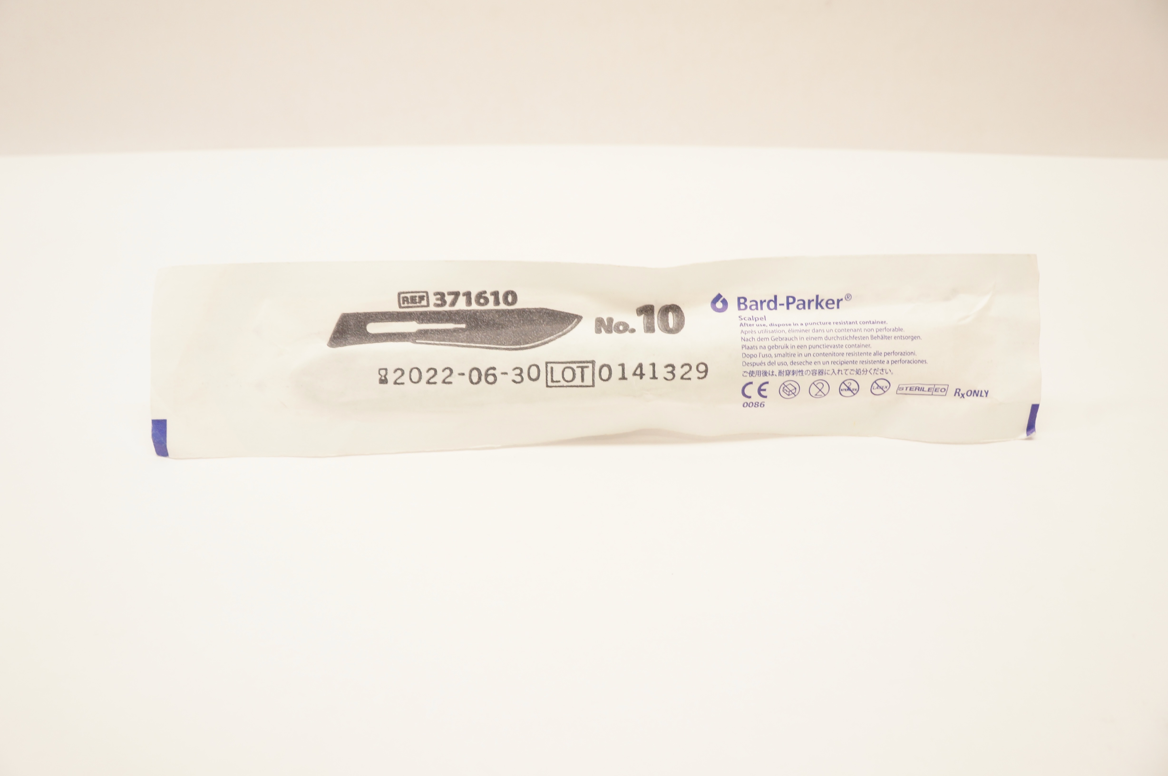 Aspen 371610 Bard-Parker Surgical Stainless Steel Surgical Blade N10 (x)