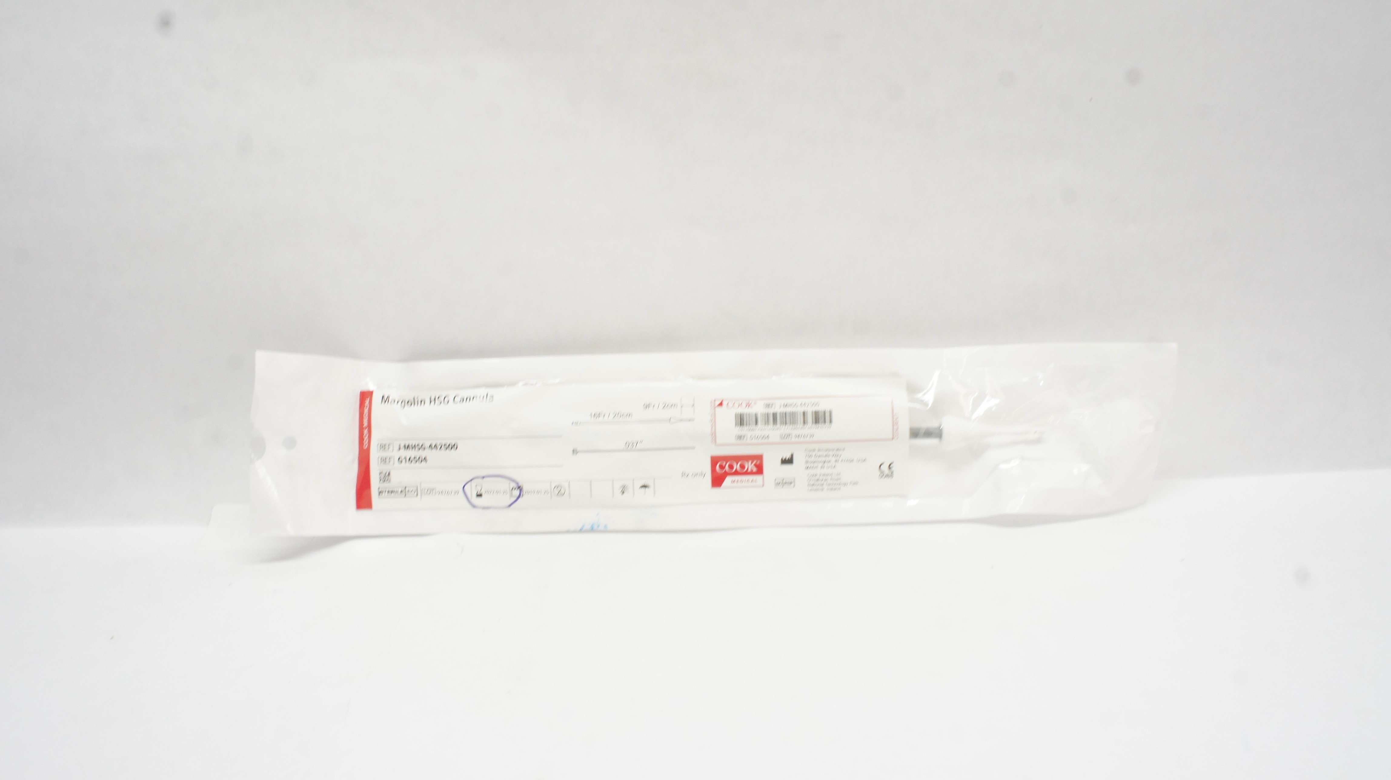 Cook Medical G16504 Margolin HSG Cannula 16Fr x 20cm (x)