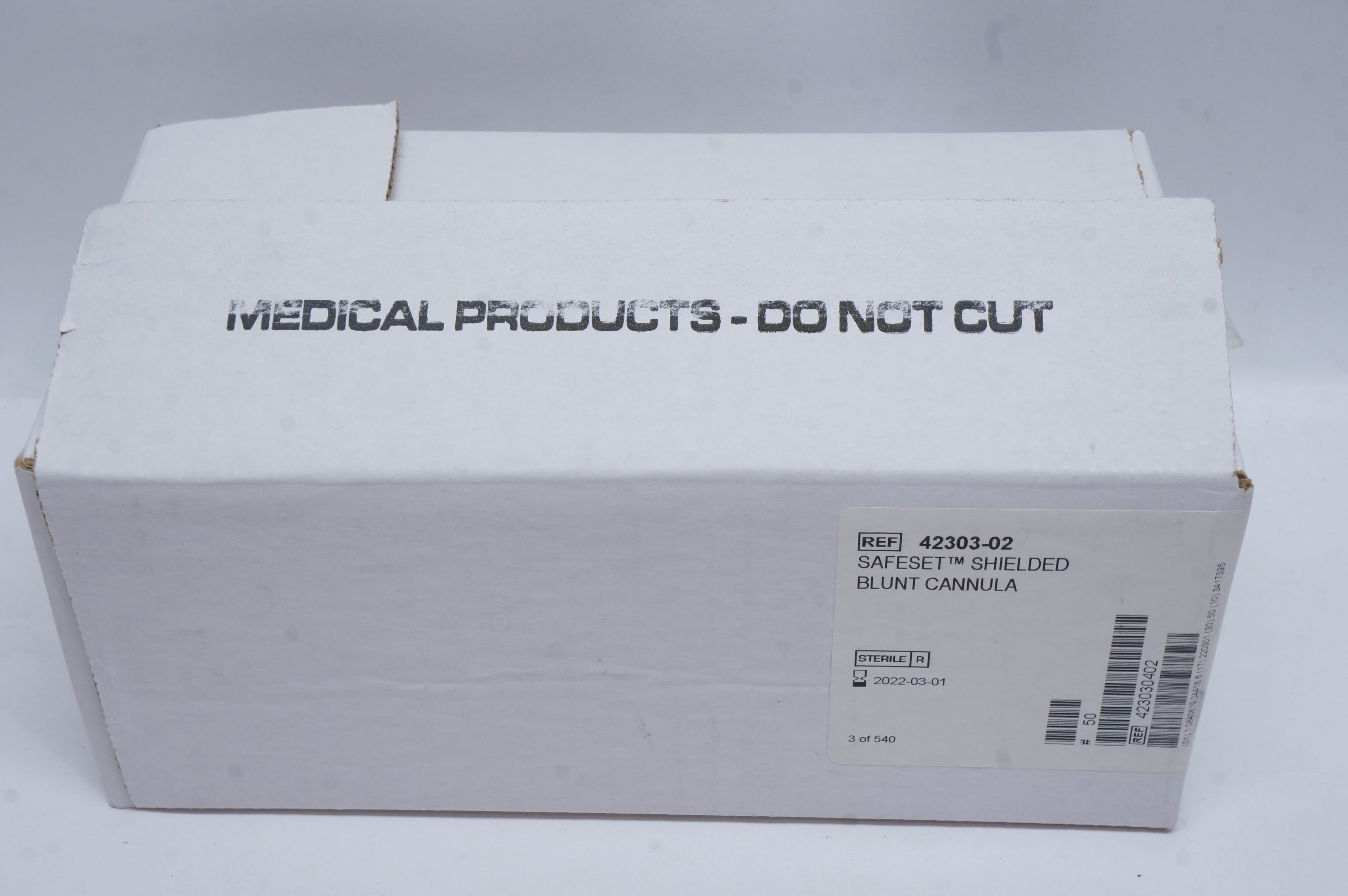 ICU Medical 42303-02 Safeset Shielded Blunt Cannula - Box of 50