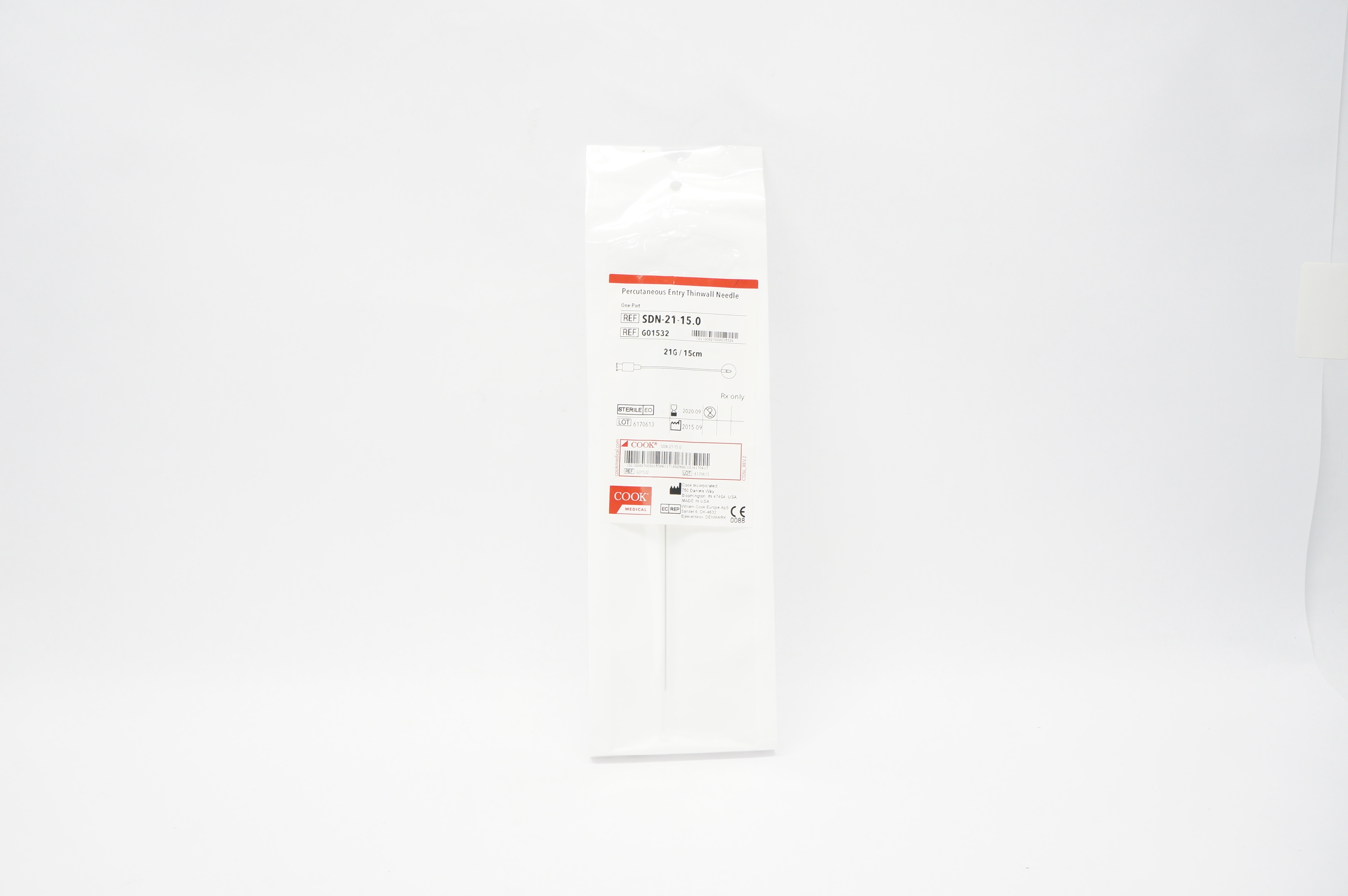 Cook Medical G01532 Percutaneous Entry Thinwall Ndle. 21G (x)
