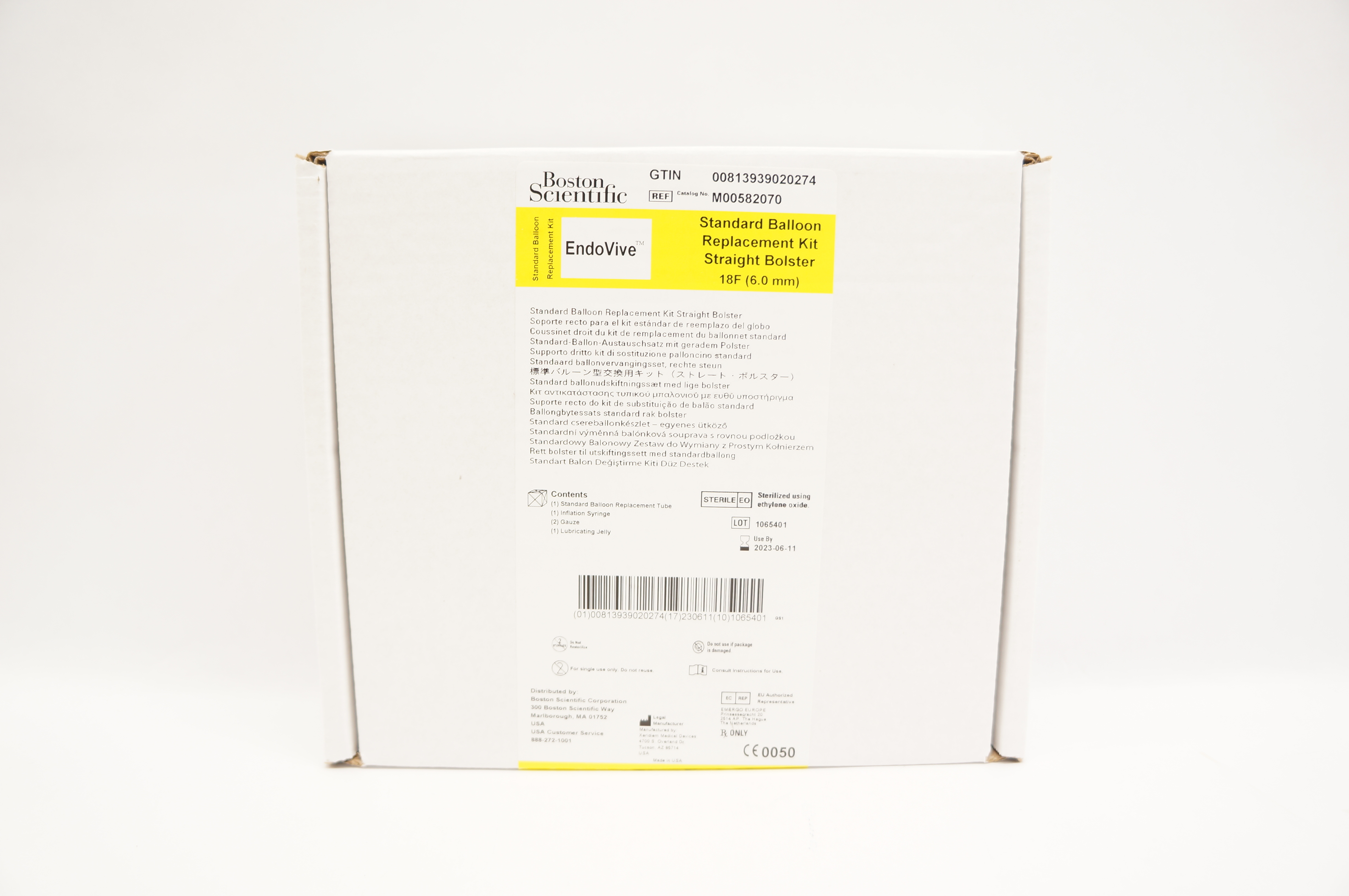 Boston Scientific M00582070 EndoVive Standard Balloon Replacement Kit 18F