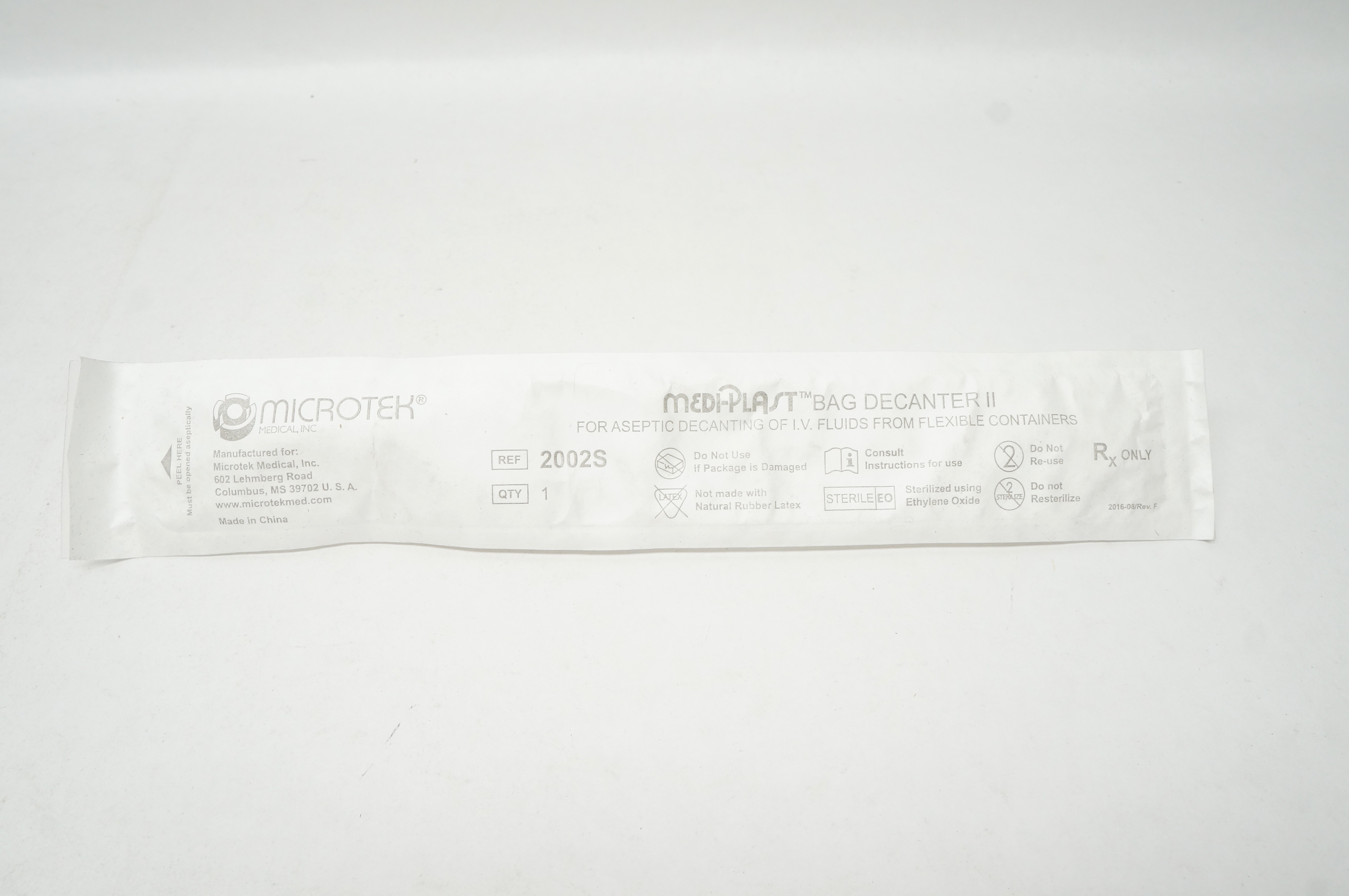 Microtek 2002S Medi-Plast Bag Decanter II