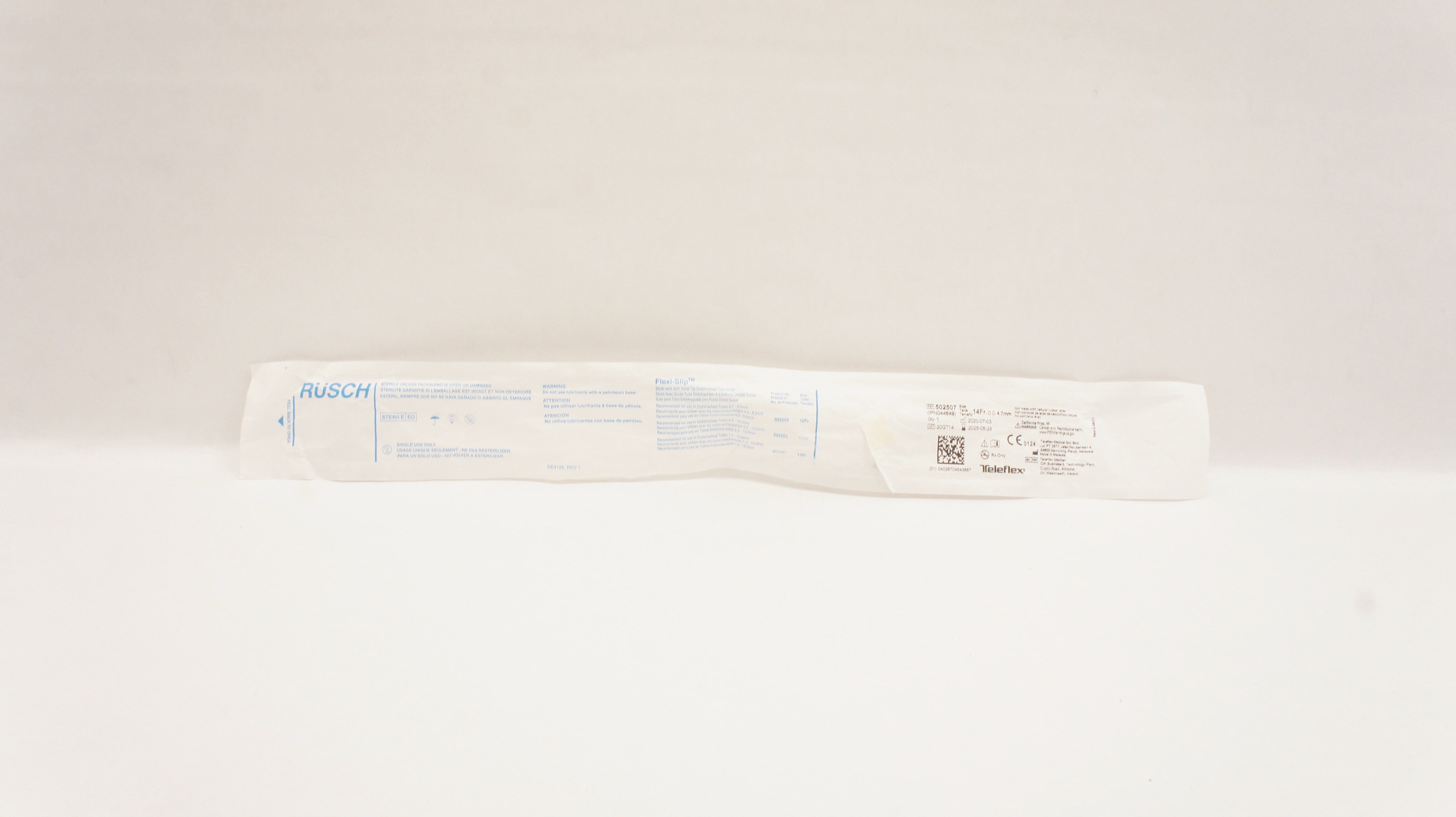 Teleflex 502507 Rusch Flexi-Slip Stylet With Soft Distal Tip 14Fr x 4.7mm OD