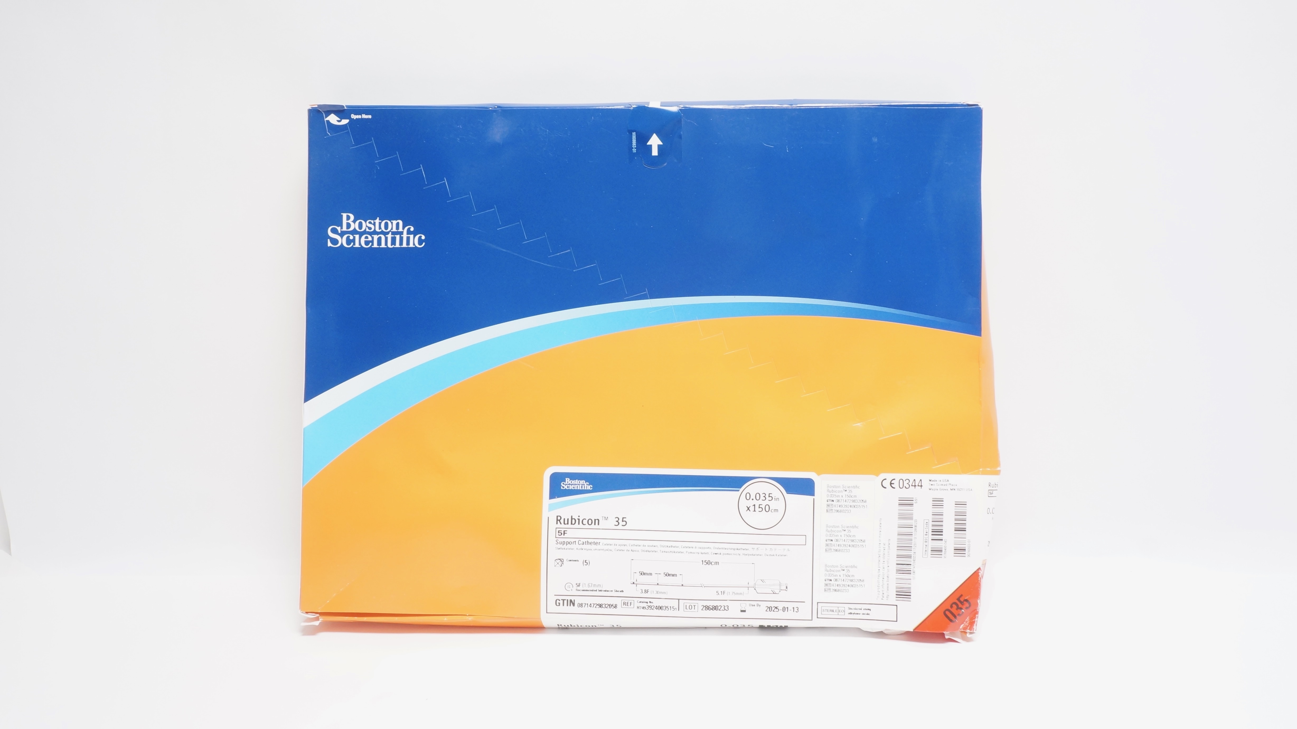 Boston Scientific 3924003515 Rubicon 35 Support Cath. 0.035Inx150cm (x)-Box of 5