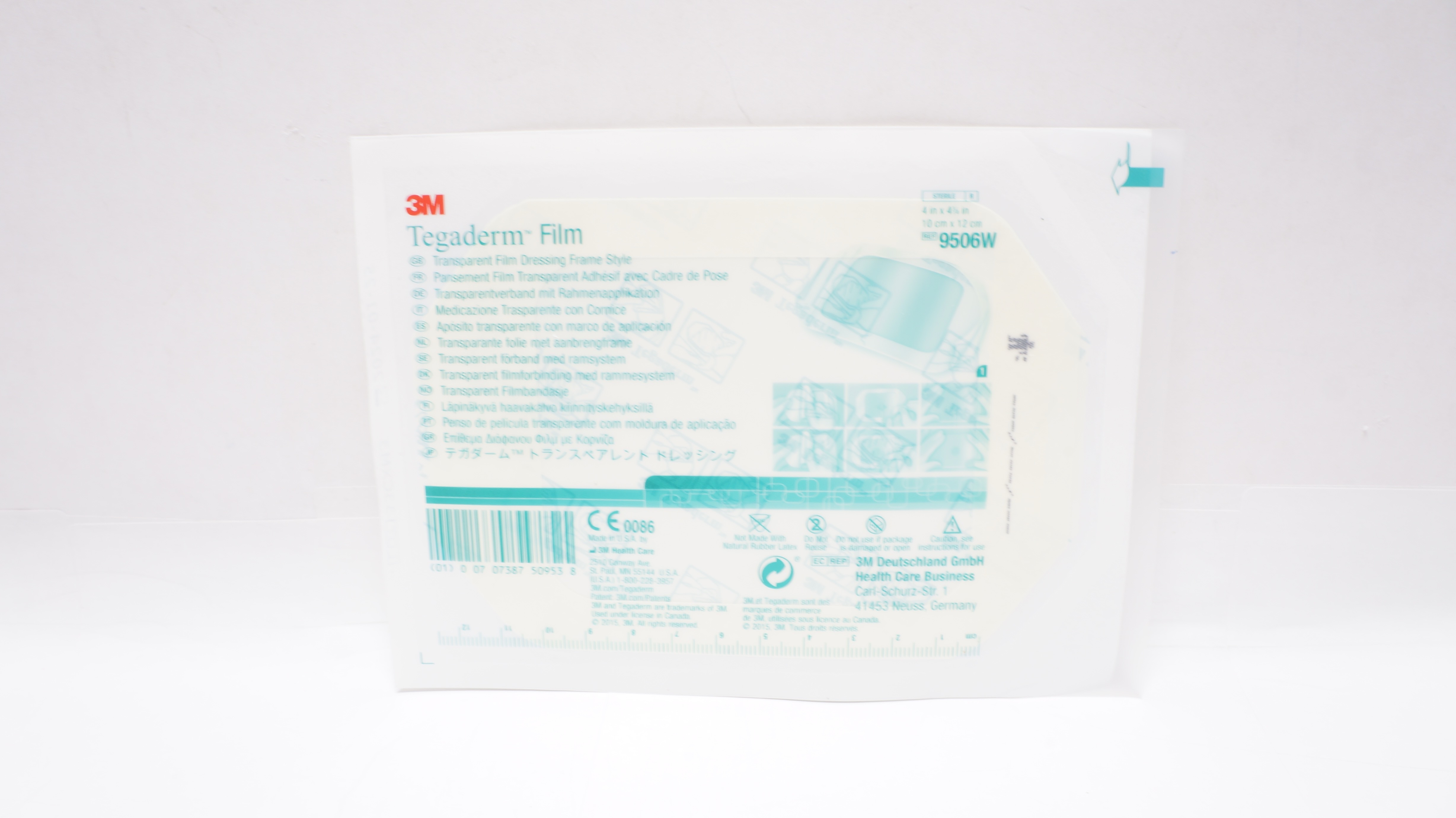 3M 9506W Tegaderm Transparent Film Dressing Frame Style 4inch x 4-3/4inch (x)