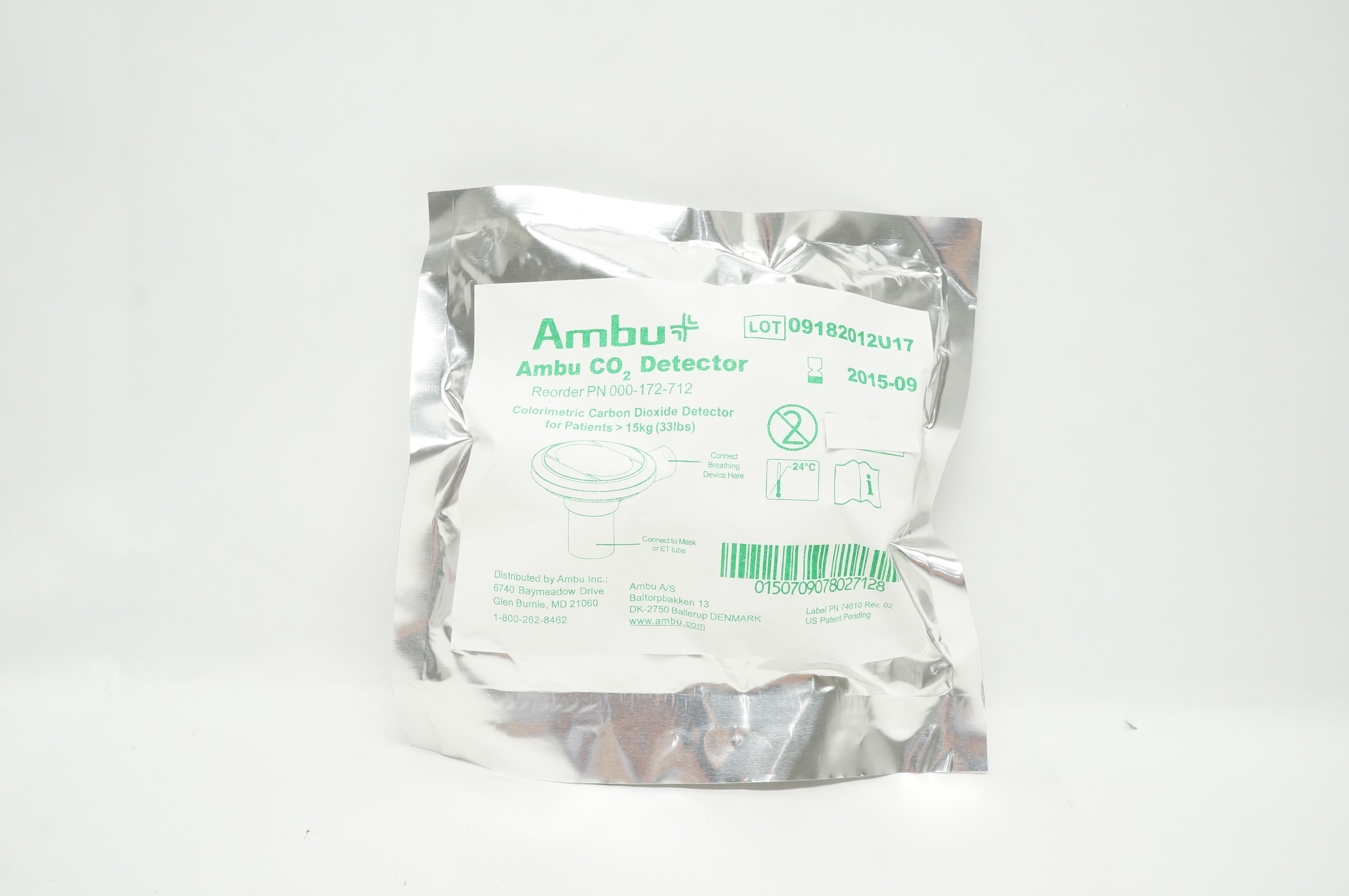 AMBU PN 000-172-712 Colorimetric Carbon Dioxide CO2 Detector >33lbs (x)