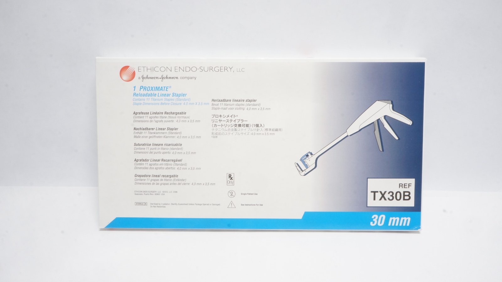 Ethicon TX30B PROXIMATE Reloadable Linear Stapler 30 mm
