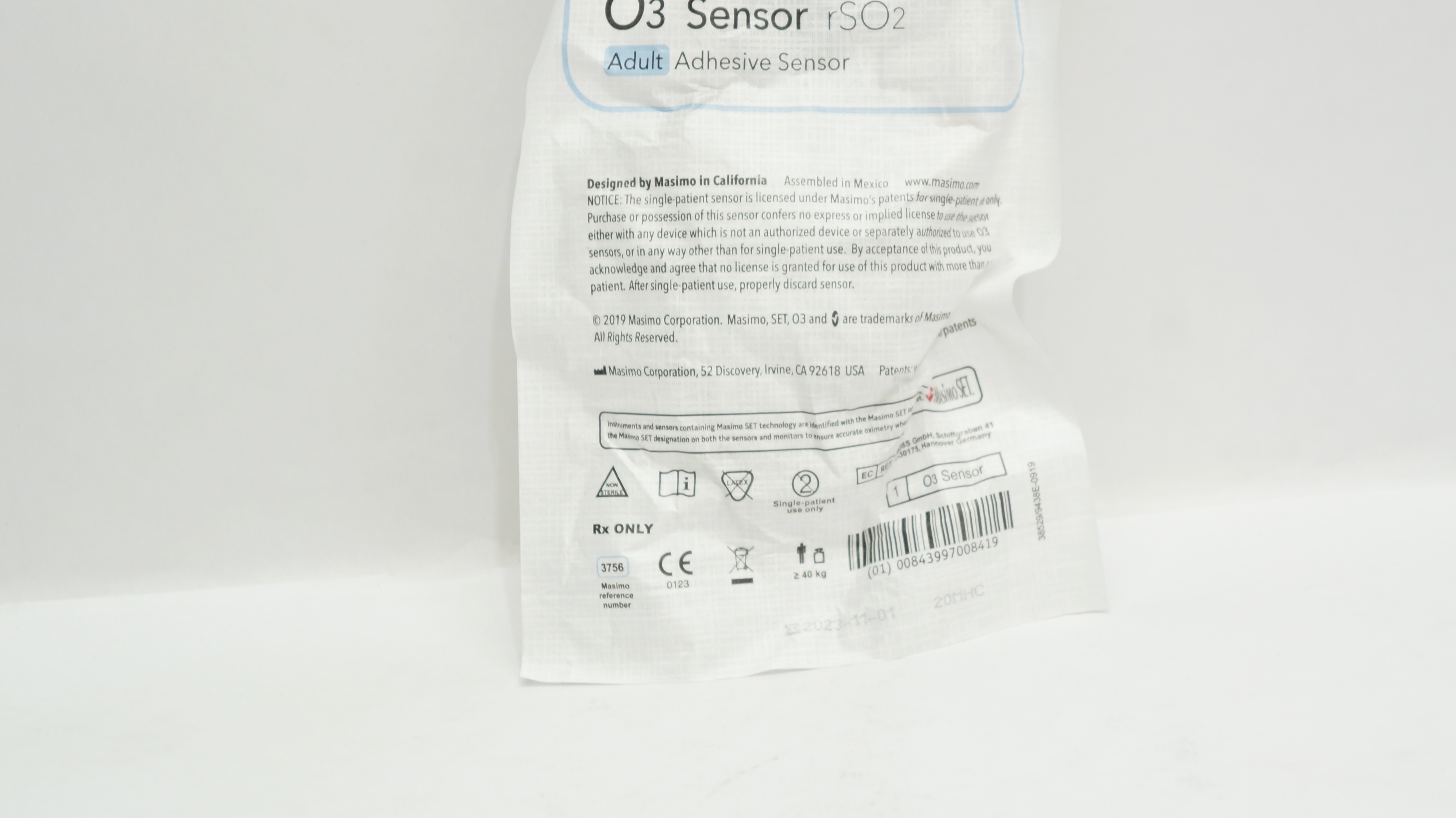 Masimo 3756 O3 Sensor rSO2 Adult Adhesive Sensor ≥ 40kg (x)