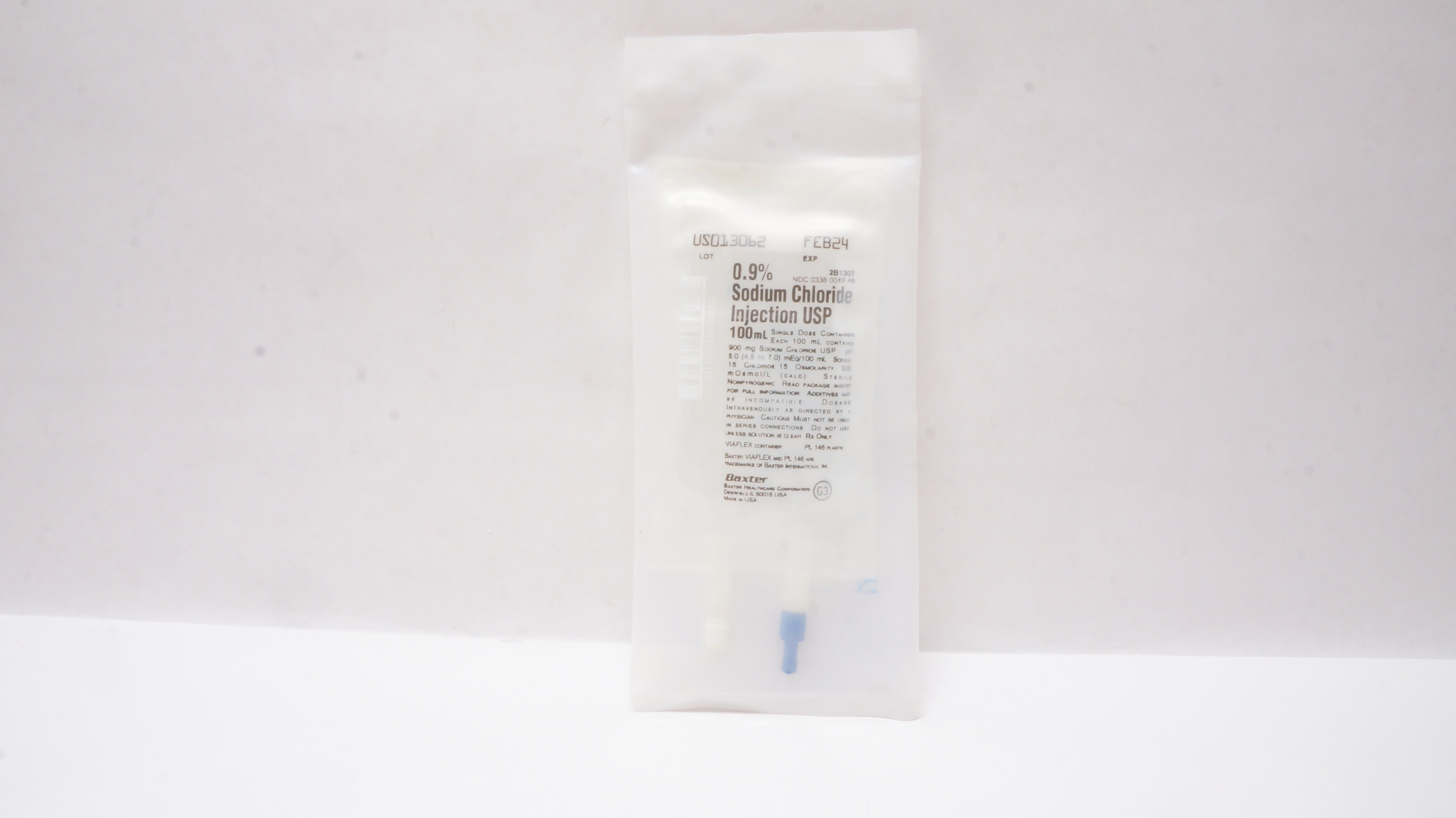 Baxter 2B1307 0.9% Sodium Chloride Injection USP 100ml