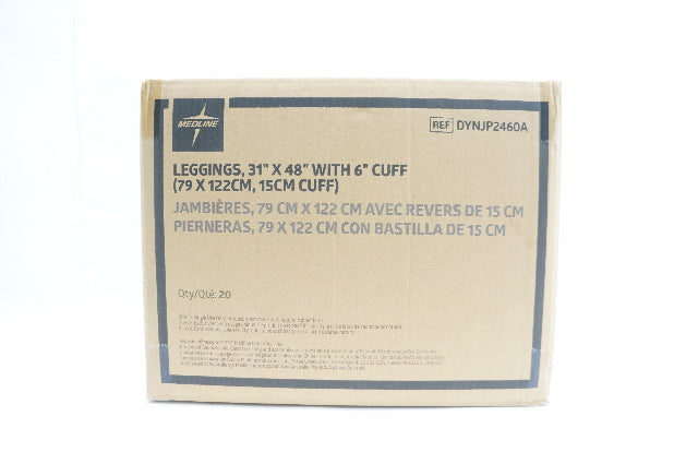 Medline DYNJP2460A Leggings 31inch x 48inch with 6inch Cuff - Case of 20