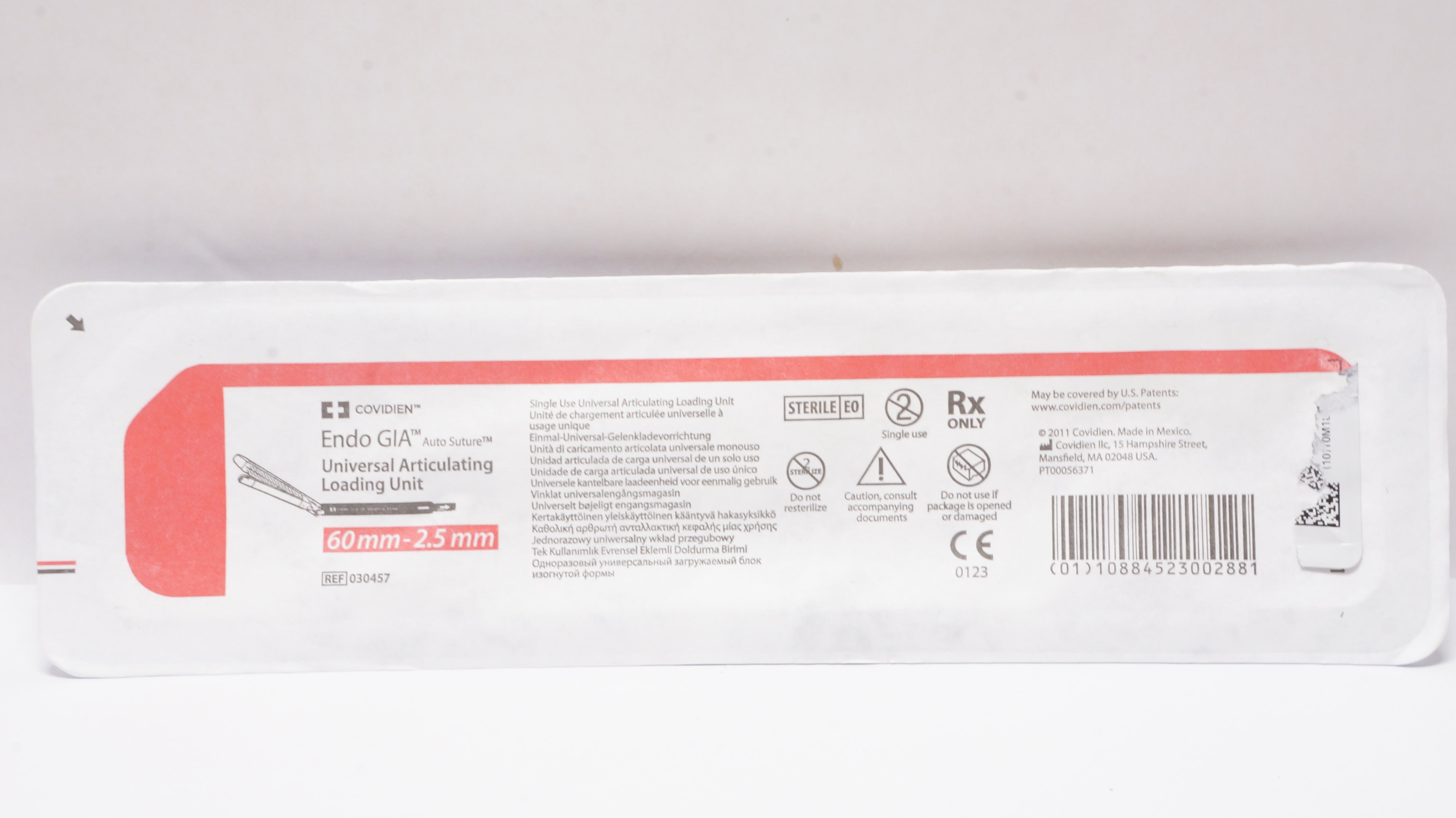 Covidien 030457 Endo GIA Universal Articulating Loading Unit 60mm - 2.5mm