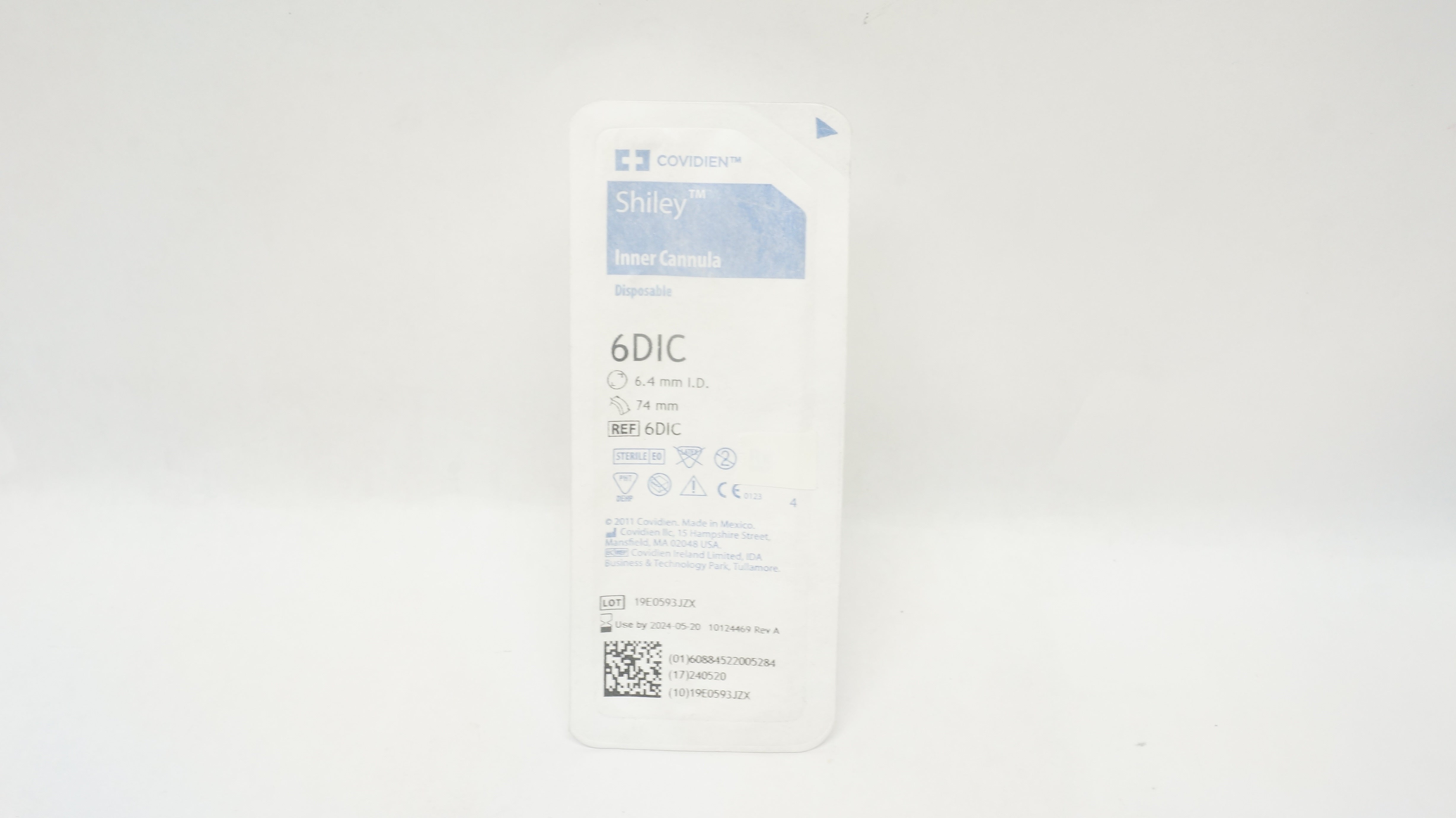 Covidien 6DIC Shiley Inner Cannula Disposable 6.4mm I.D. x 74mm