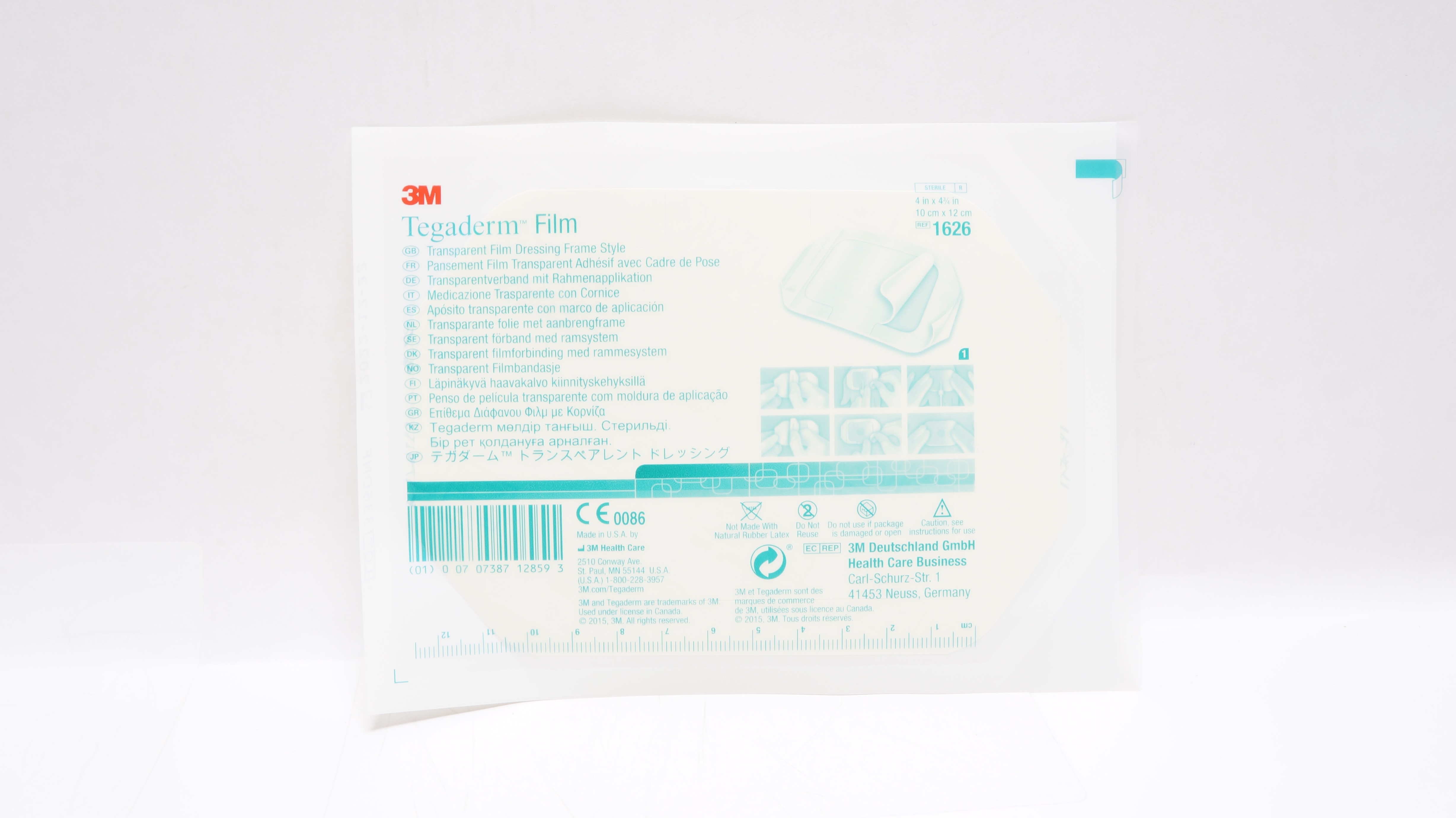 3M 1626 Tegaderm Transparent Film Dressing Frame Style 4inch x 4-3/4inch (x)