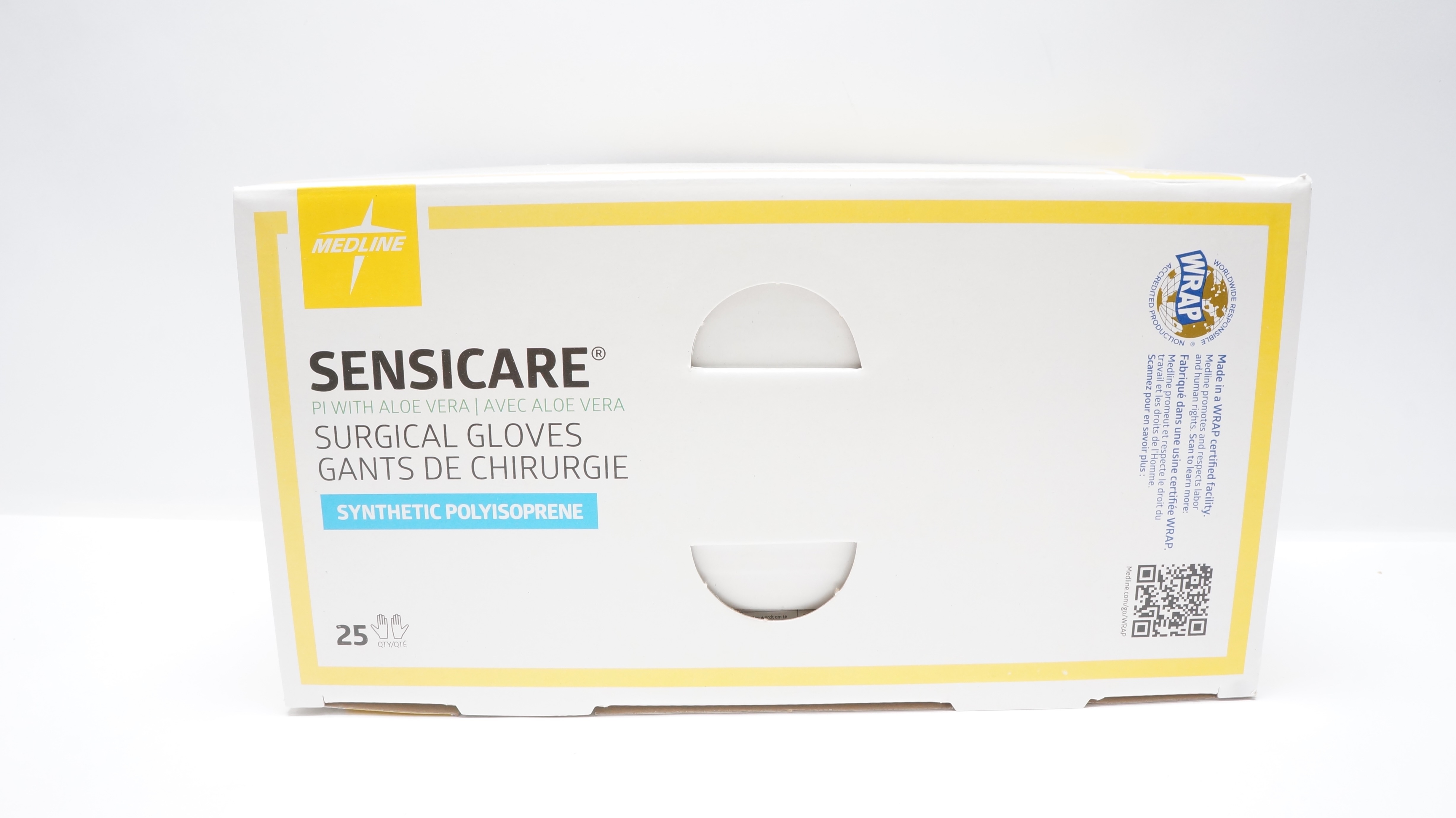 Medline MSG1060 Sensicare Surgical Gloves, Size 6 - Box of 25